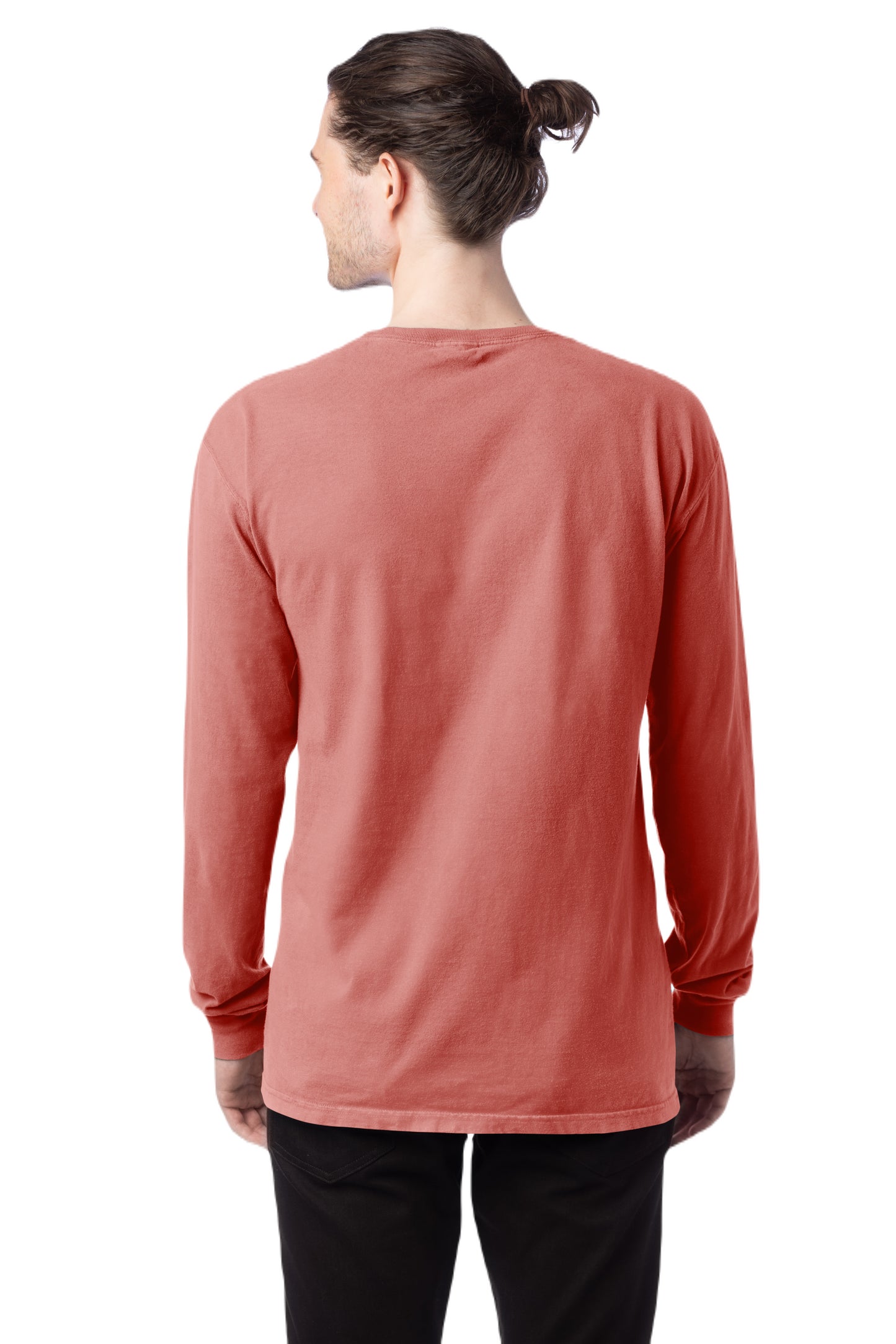 Unisex 100% Ringspun Cotton Garment-Dyed Long-Sleeve T-Shirt - Nantucket Red