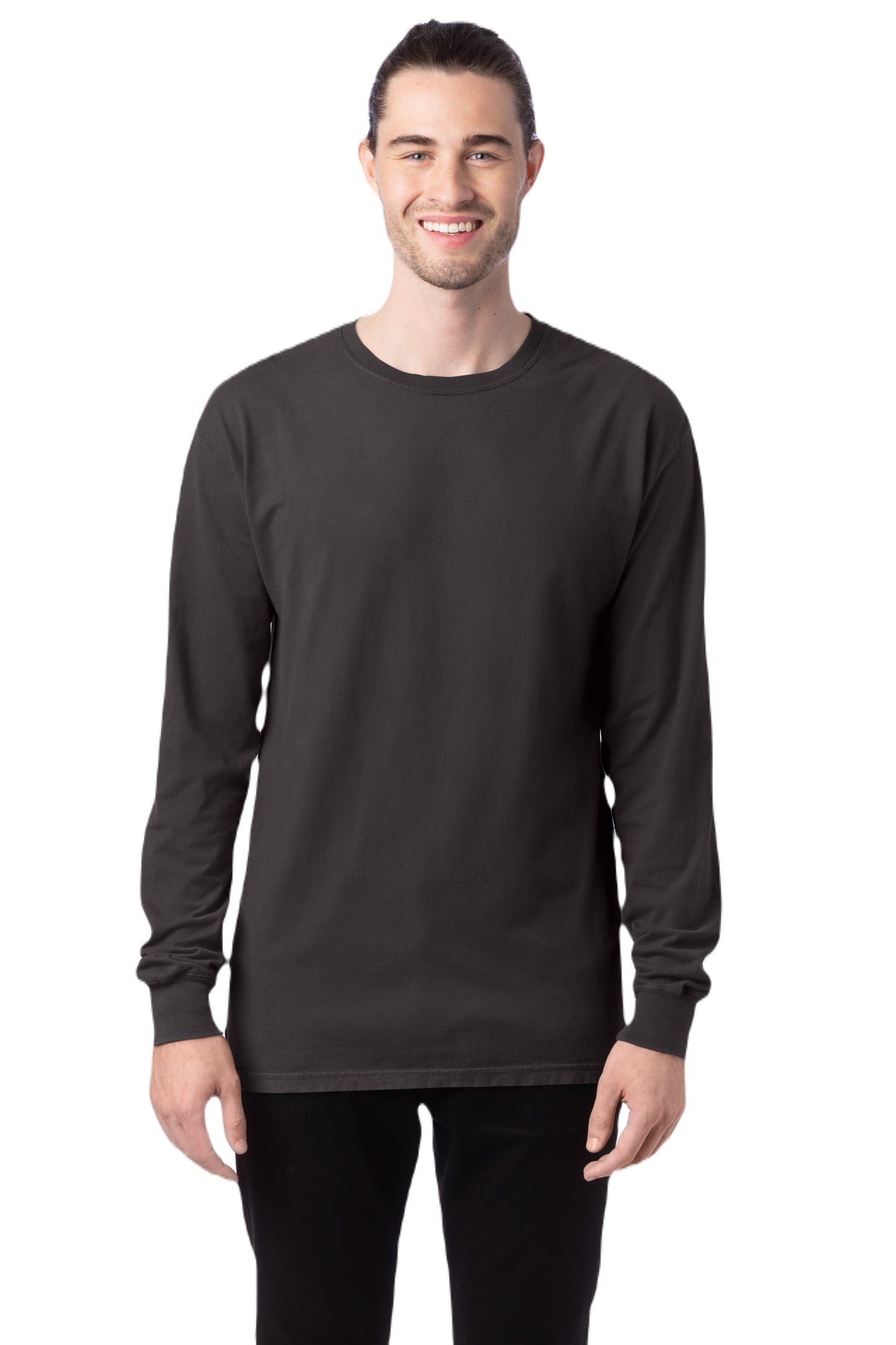 Unisex 100% Ringspun Cotton Garment-Dyed Long-Sleeve T-Shirt - New Railroad