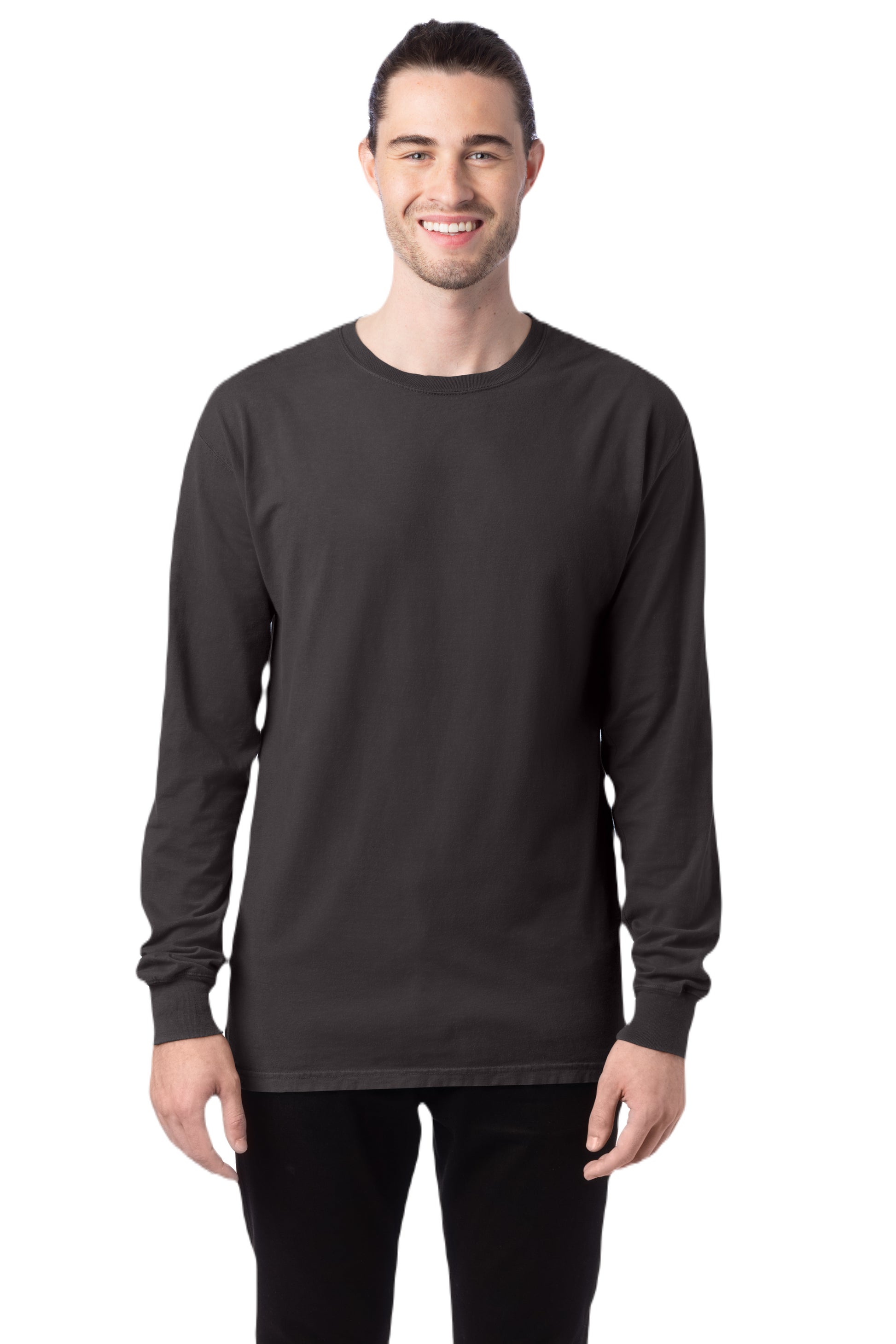 Unisex 100% Ringspun Cotton Garment-Dyed Long-Sleeve T-Shirt - New Railroad