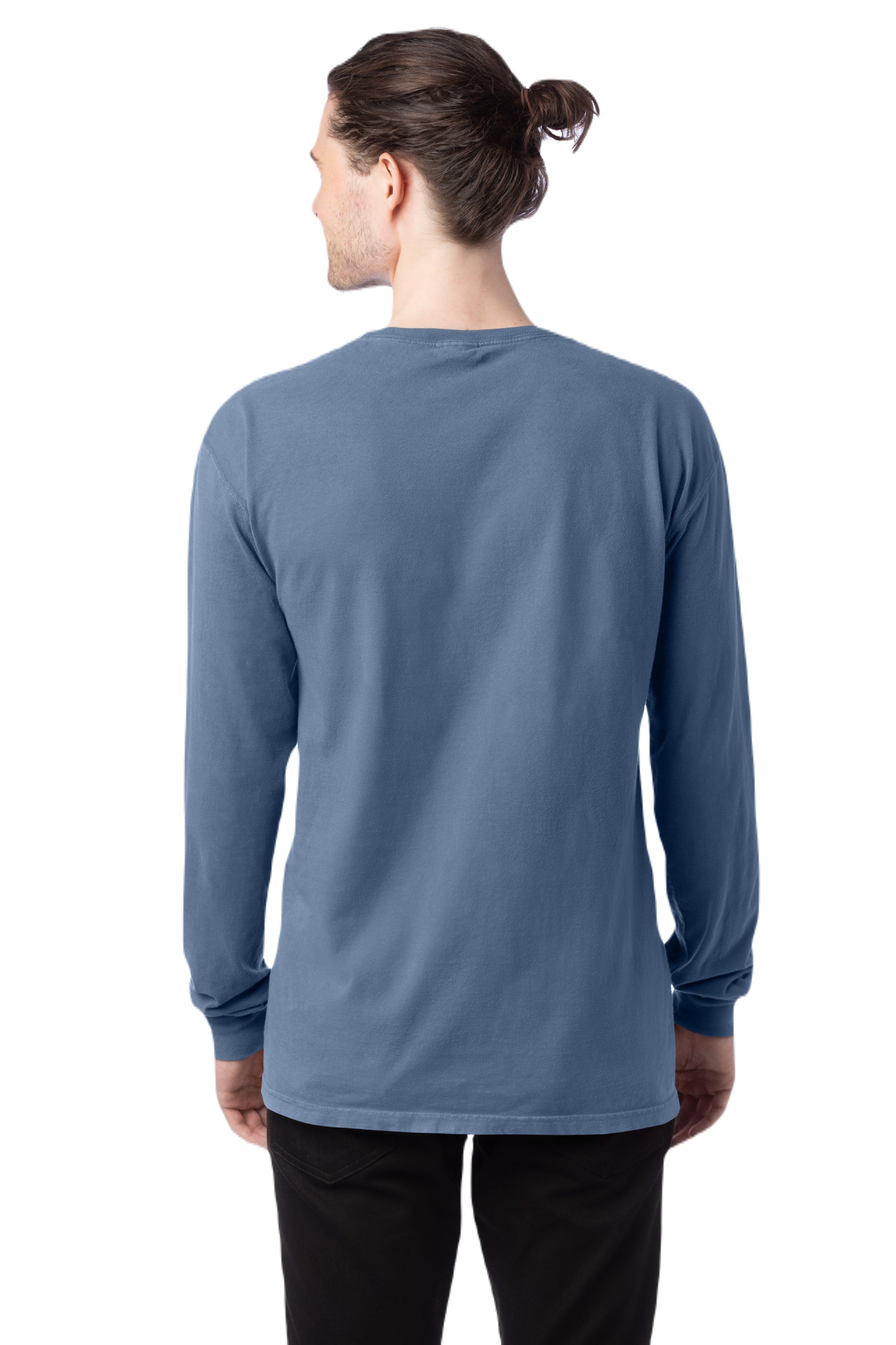 Unisex 100% Ringspun Cotton Garment-Dyed Long-Sleeve T-Shirt - Saltwater