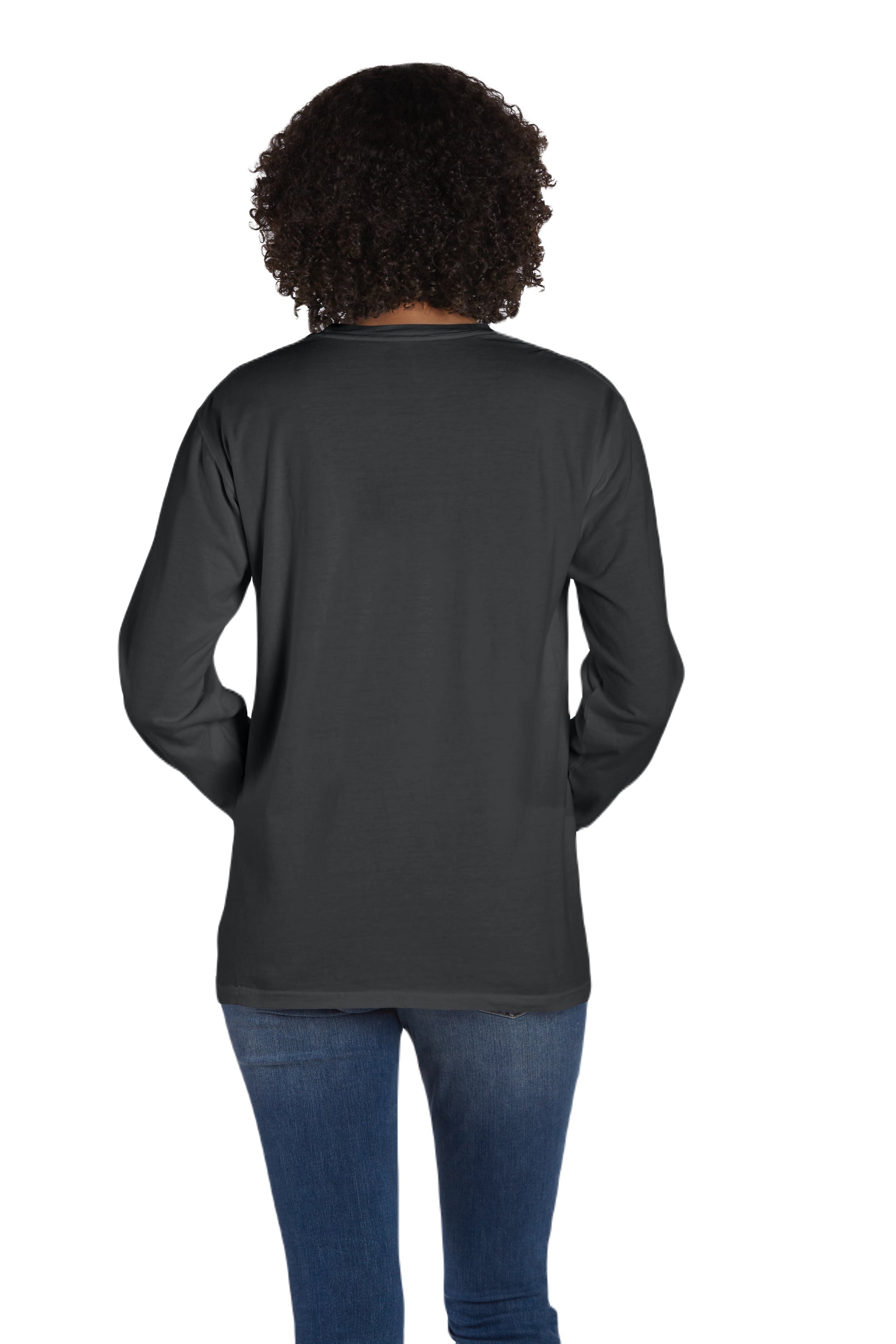 Unisex 100% Ringspun Cotton Garment-Dyed Long-Sleeve T-Shirt with Pocket - New Railroad