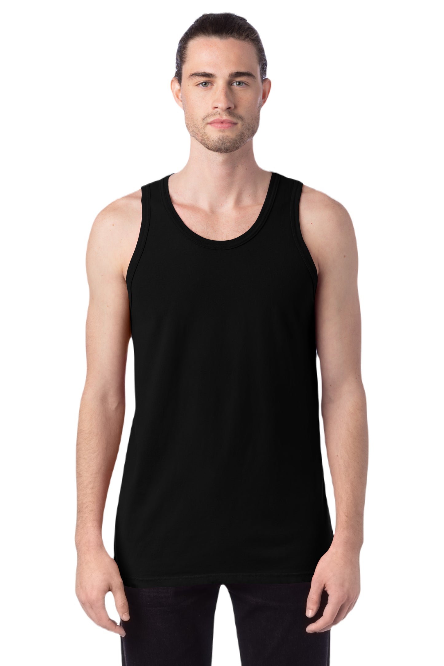 Unisex 100% Ringspun Cotton Garment-Dyed Tank - Black