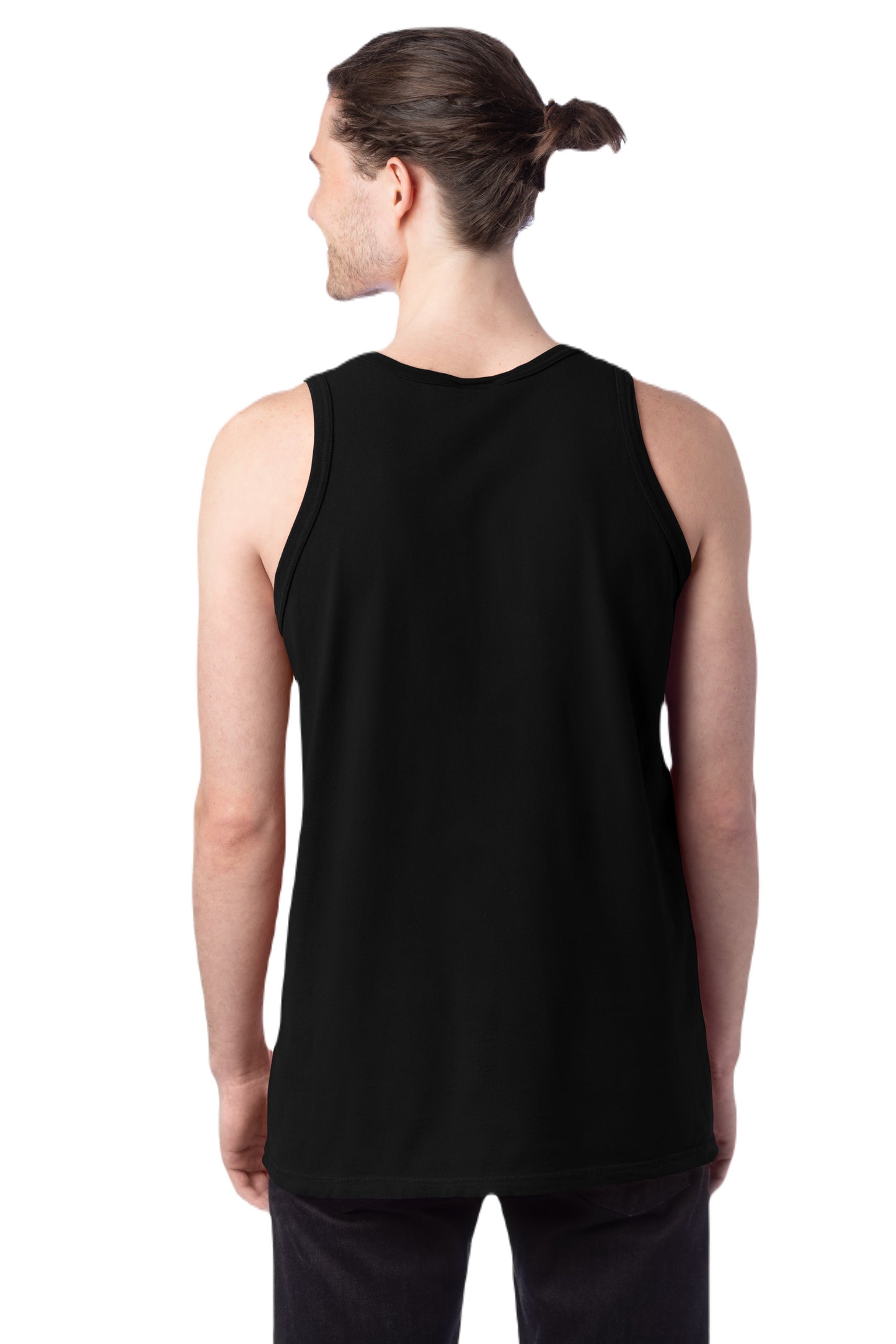 Unisex 100% Ringspun Cotton Garment-Dyed Tank - Black