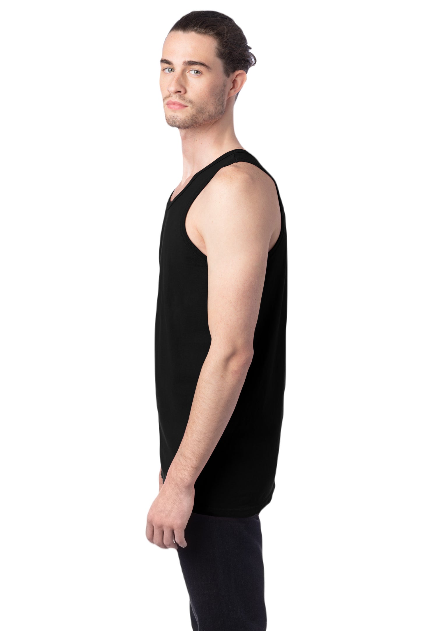 Unisex 100% Ringspun Cotton Garment-Dyed Tank - Black