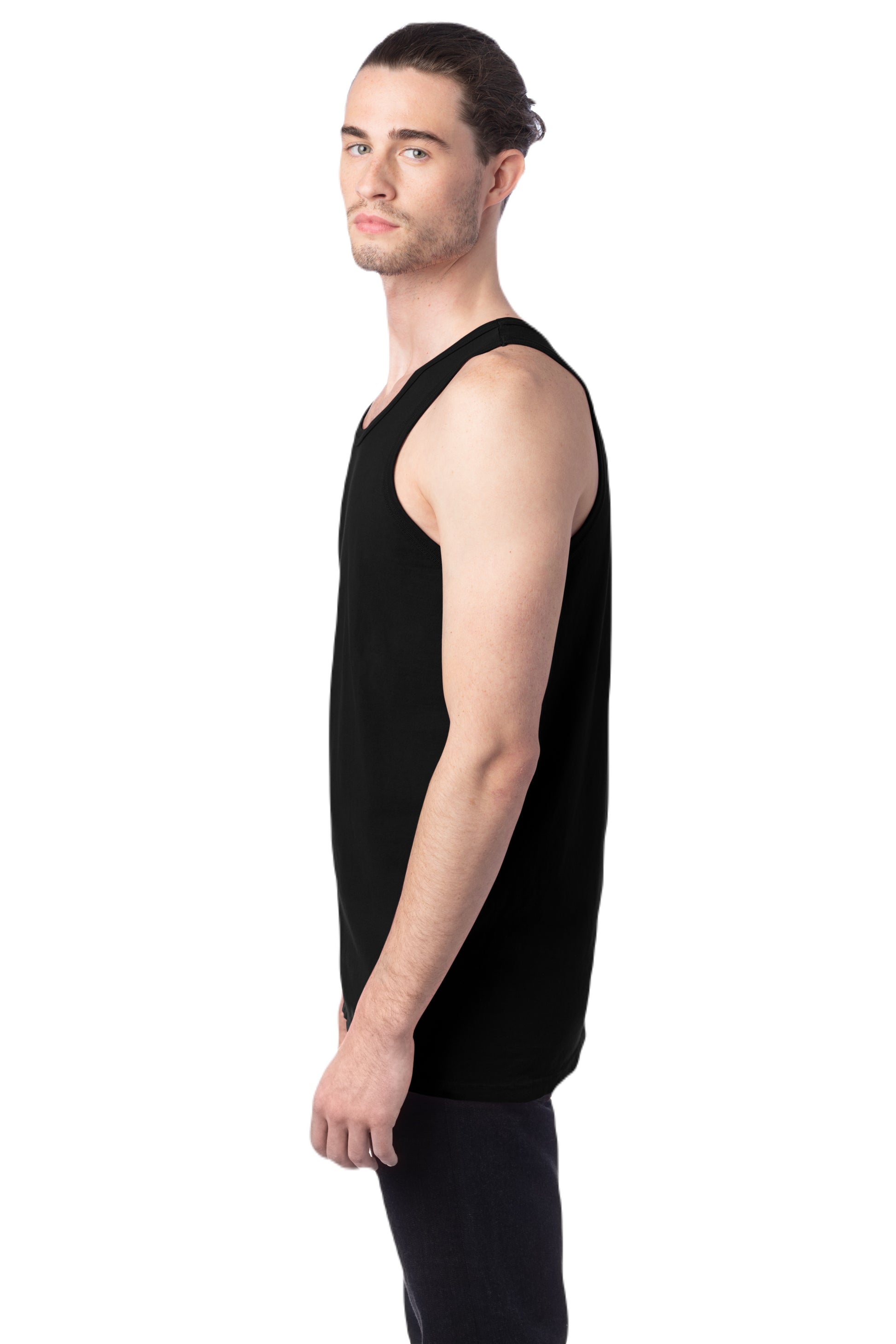 Unisex 100% Ringspun Cotton Garment-Dyed Tank - Black
