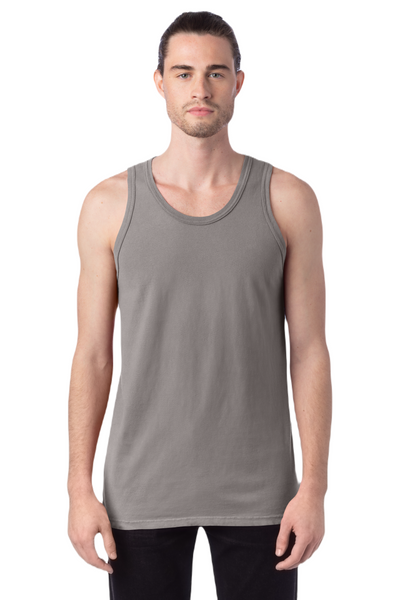 Unisex 100% Ringspun Cotton Garment-Dyed Tank - Concrete Gray