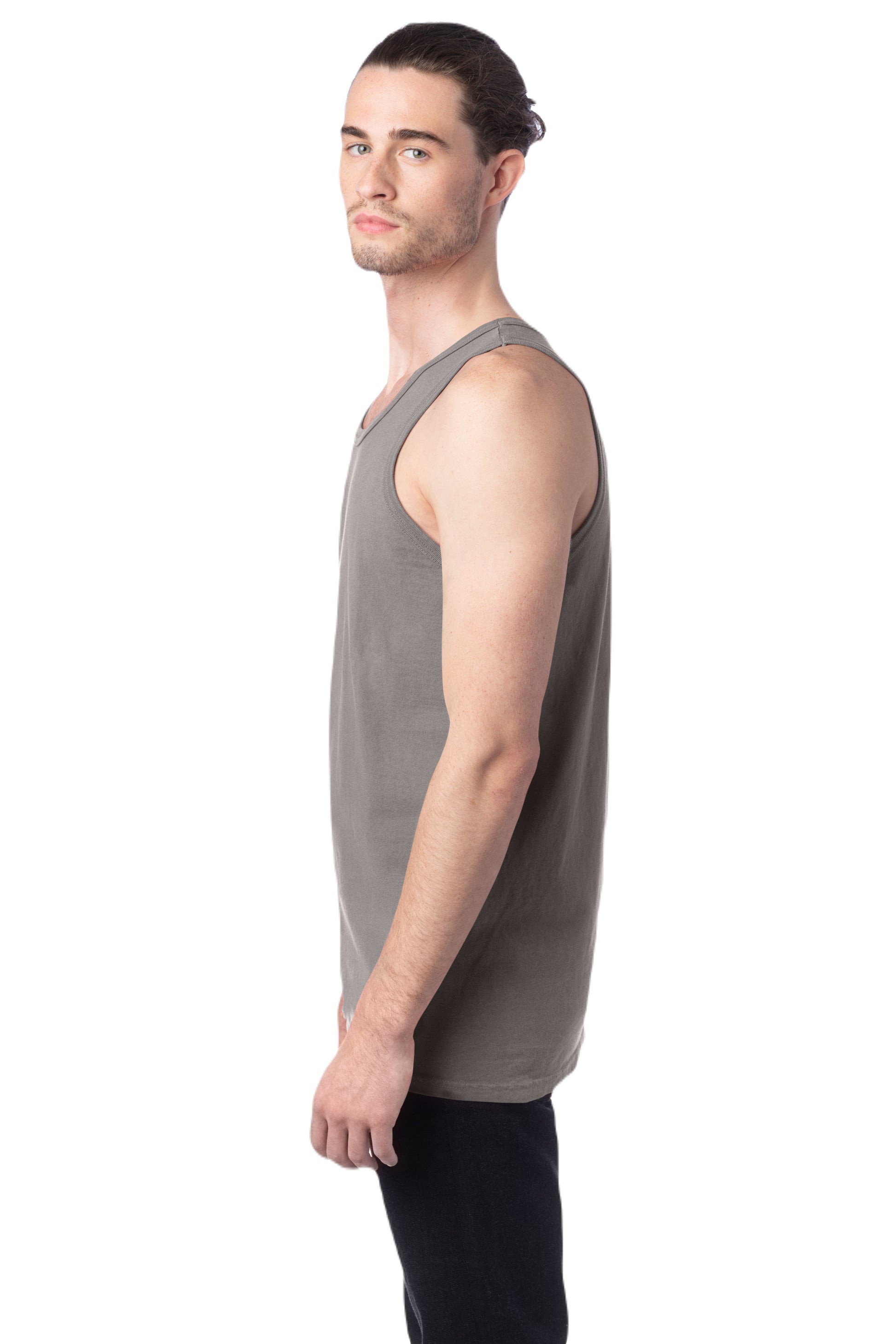 Unisex 100% Ringspun Cotton Garment-Dyed Tank - Concrete Gray