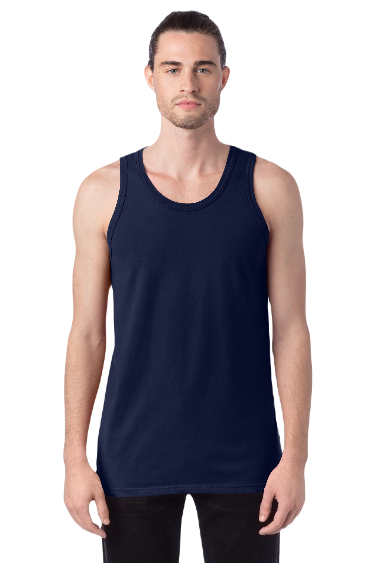 Unisex 100% Ringspun Cotton Garment-Dyed Tank - Navy