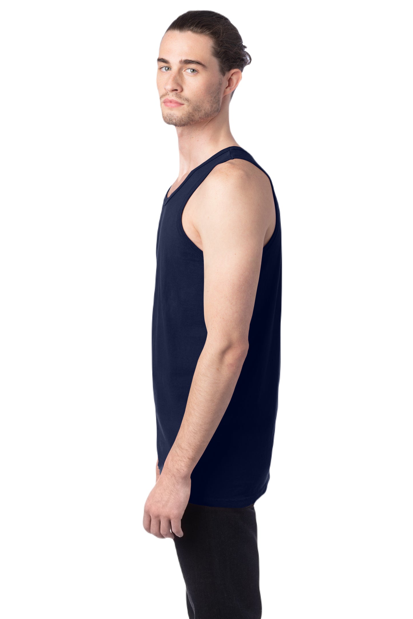 Unisex 100% Ringspun Cotton Garment-Dyed Tank - Navy