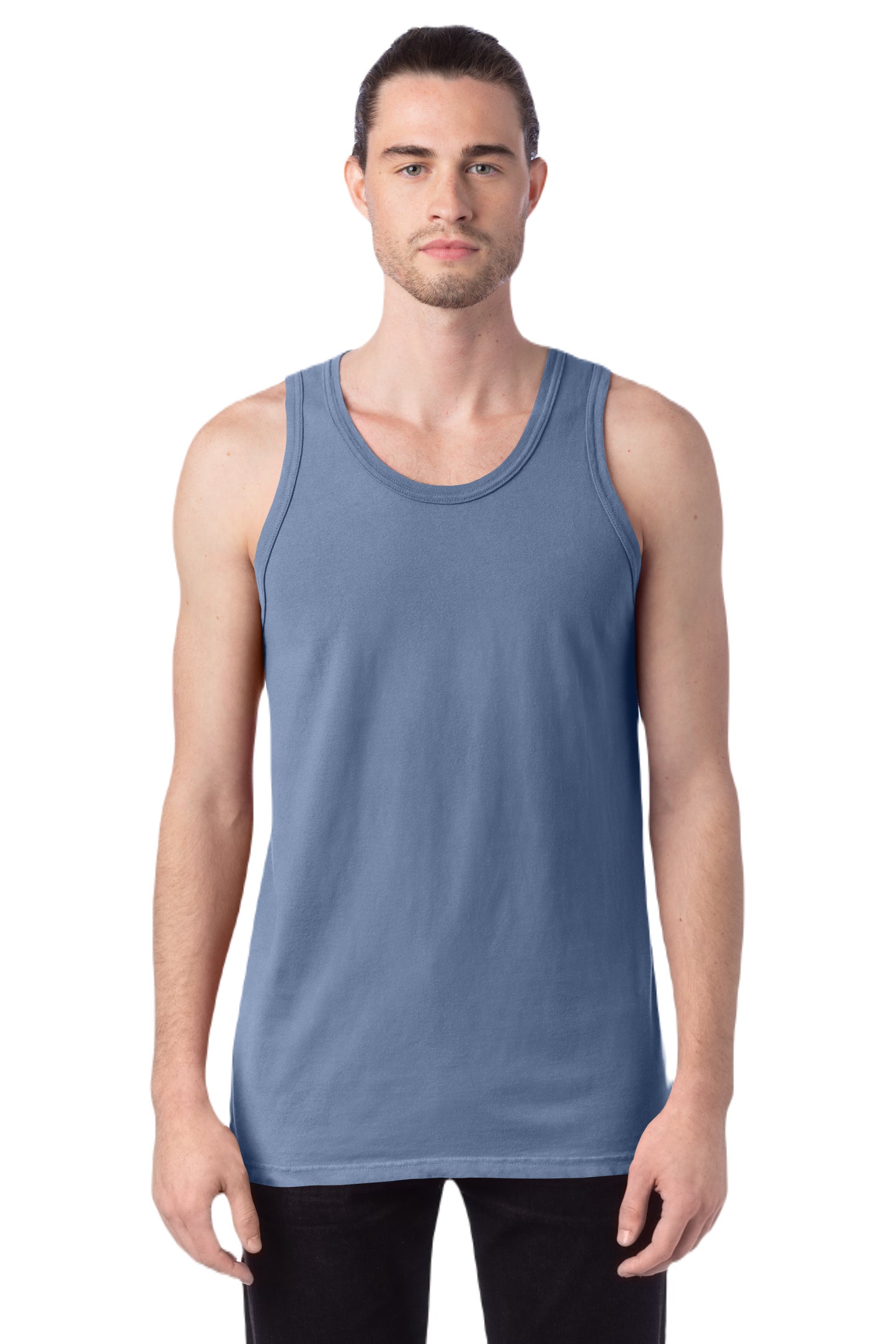 Unisex 100% Ringspun Cotton Garment-Dyed Tank - Saltwater