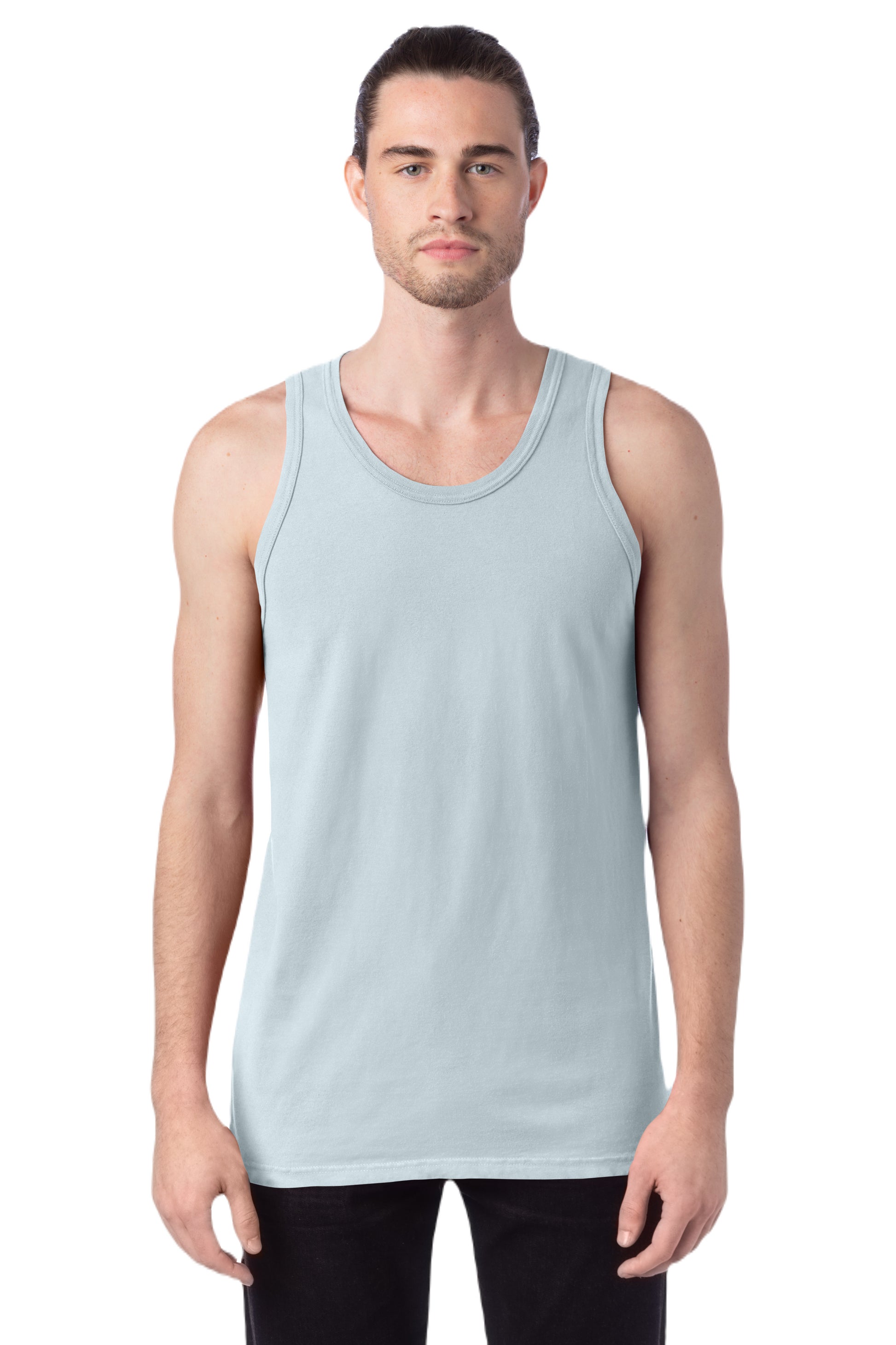 Unisex 100% Ringspun Cotton Garment-Dyed Tank - Soothing Blue
