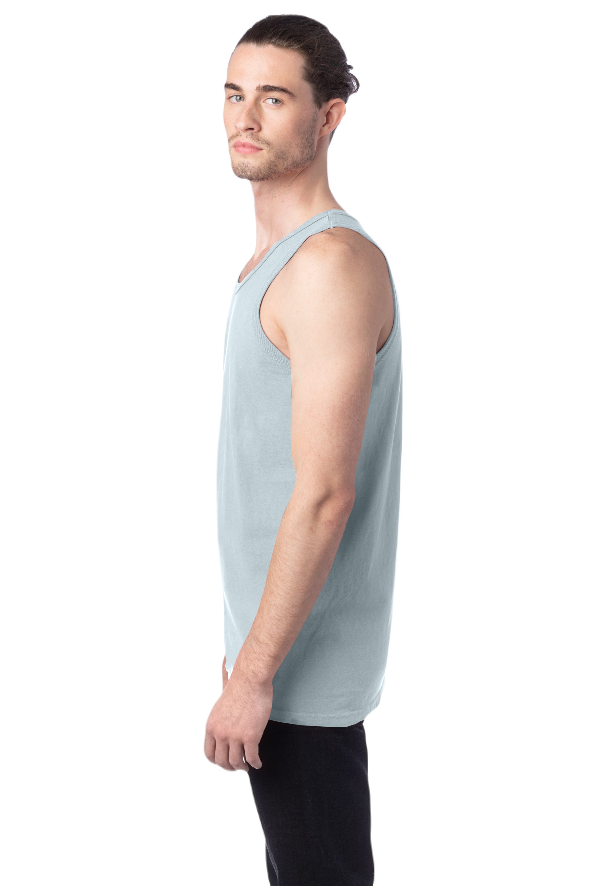 Unisex 100% Ringspun Cotton Garment-Dyed Tank - Soothing Blue
