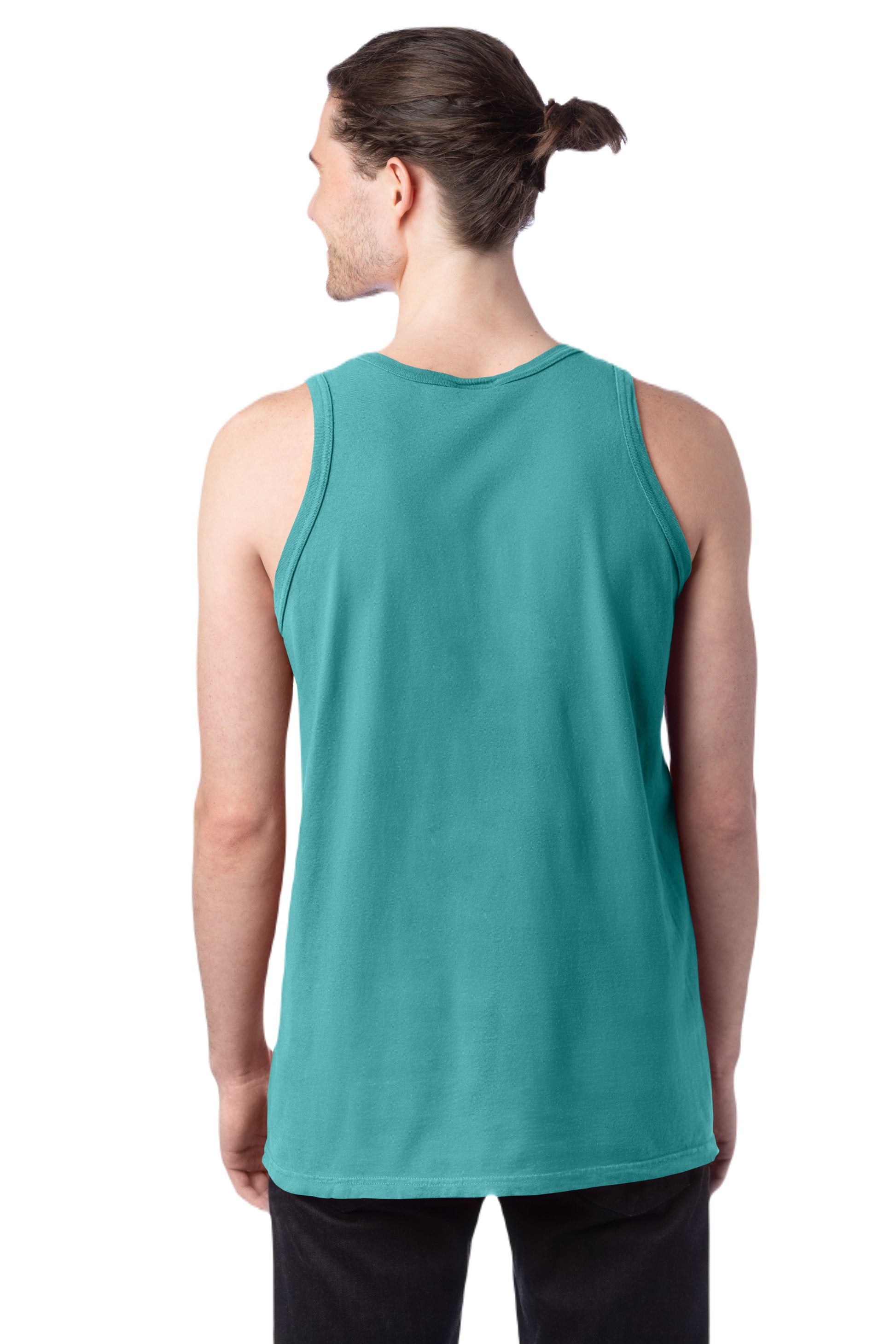 Unisex 100% Ringspun Cotton Garment-Dyed Tank - Spanish Moss