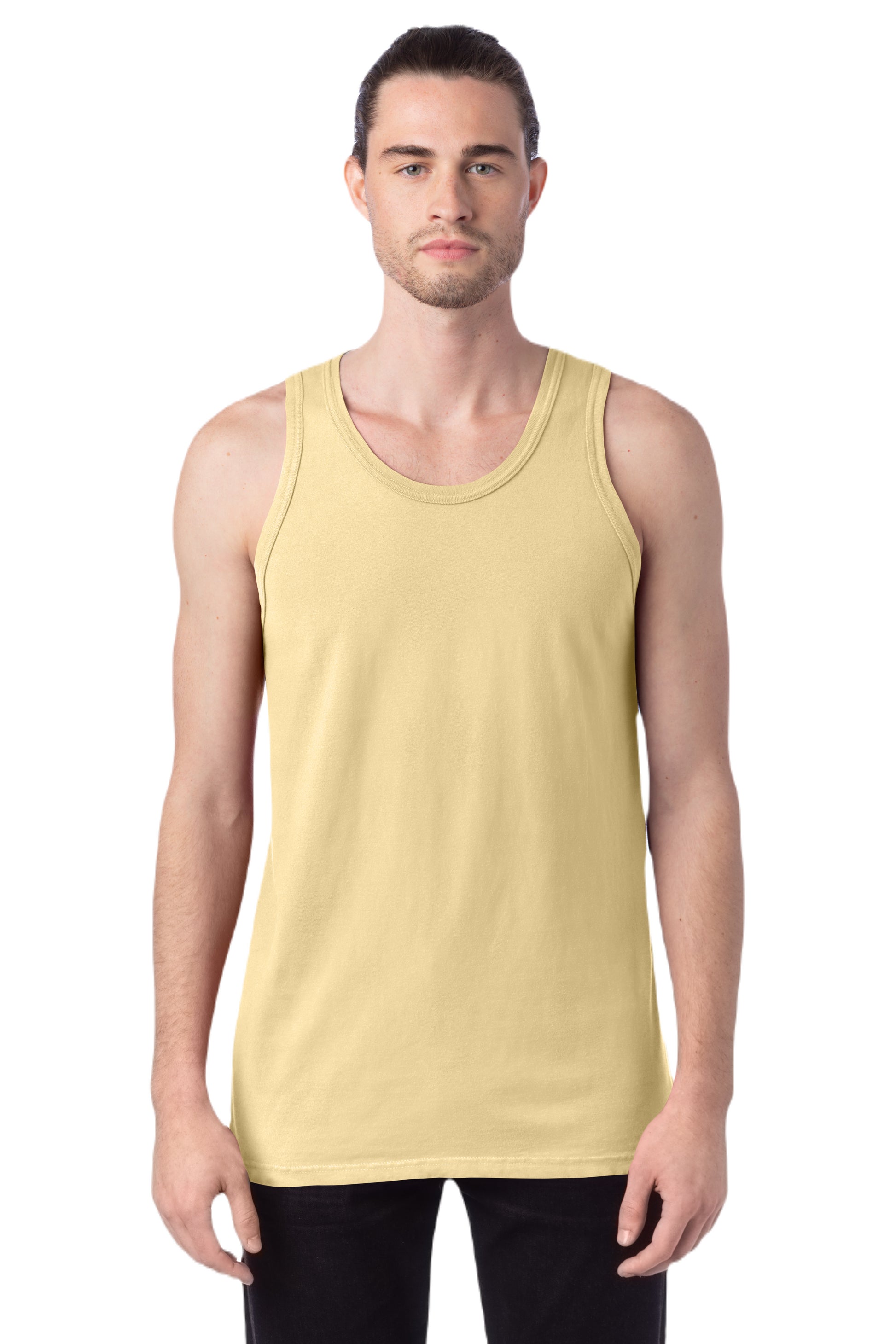 Unisex 100% Ringspun Cotton Garment-Dyed Tank - Summer Squash