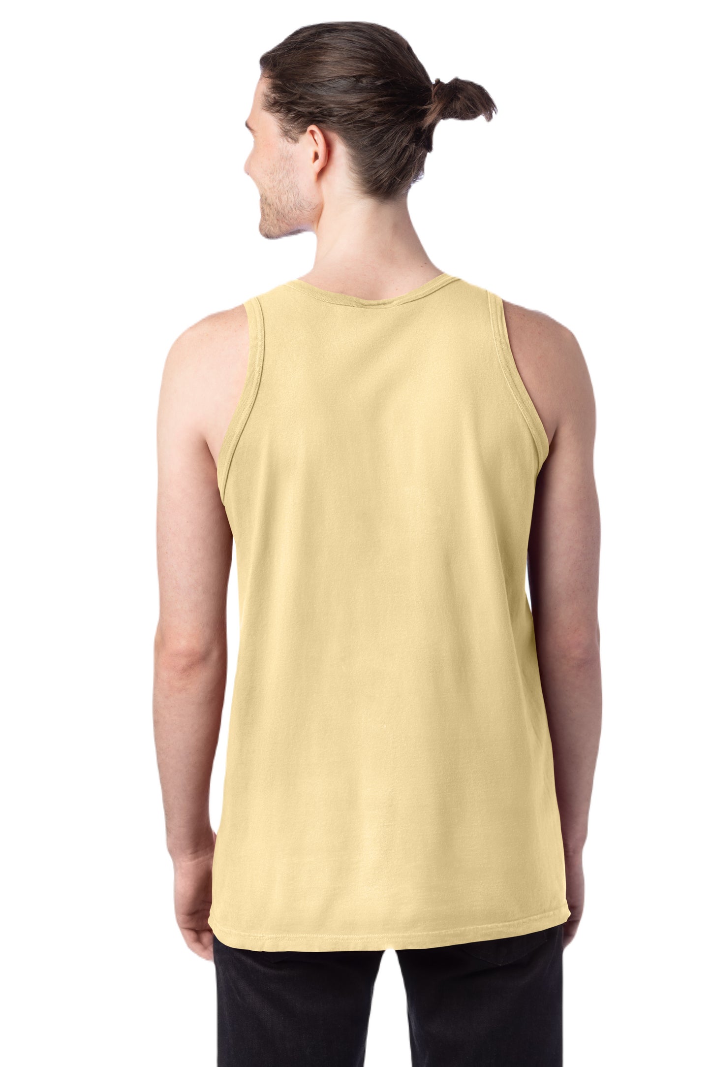 Unisex 100% Ringspun Cotton Garment-Dyed Tank - Summer Squash