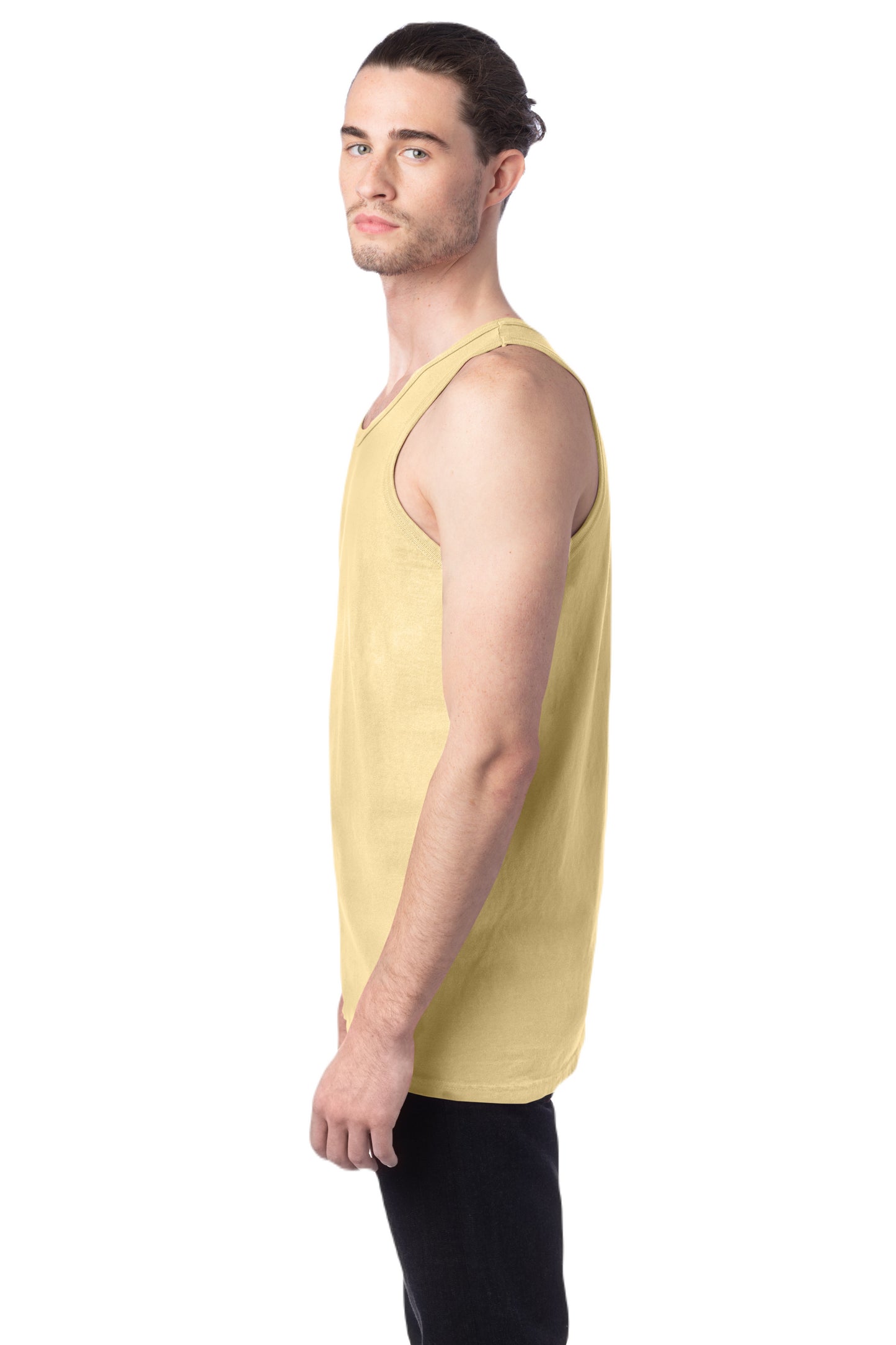 Unisex 100% Ringspun Cotton Garment-Dyed Tank - Summer Squash