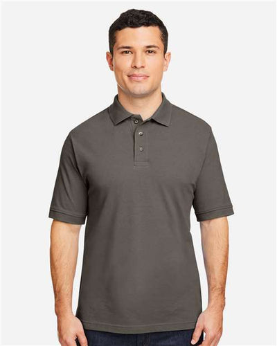 Harriton M200 Charcoal — on model front