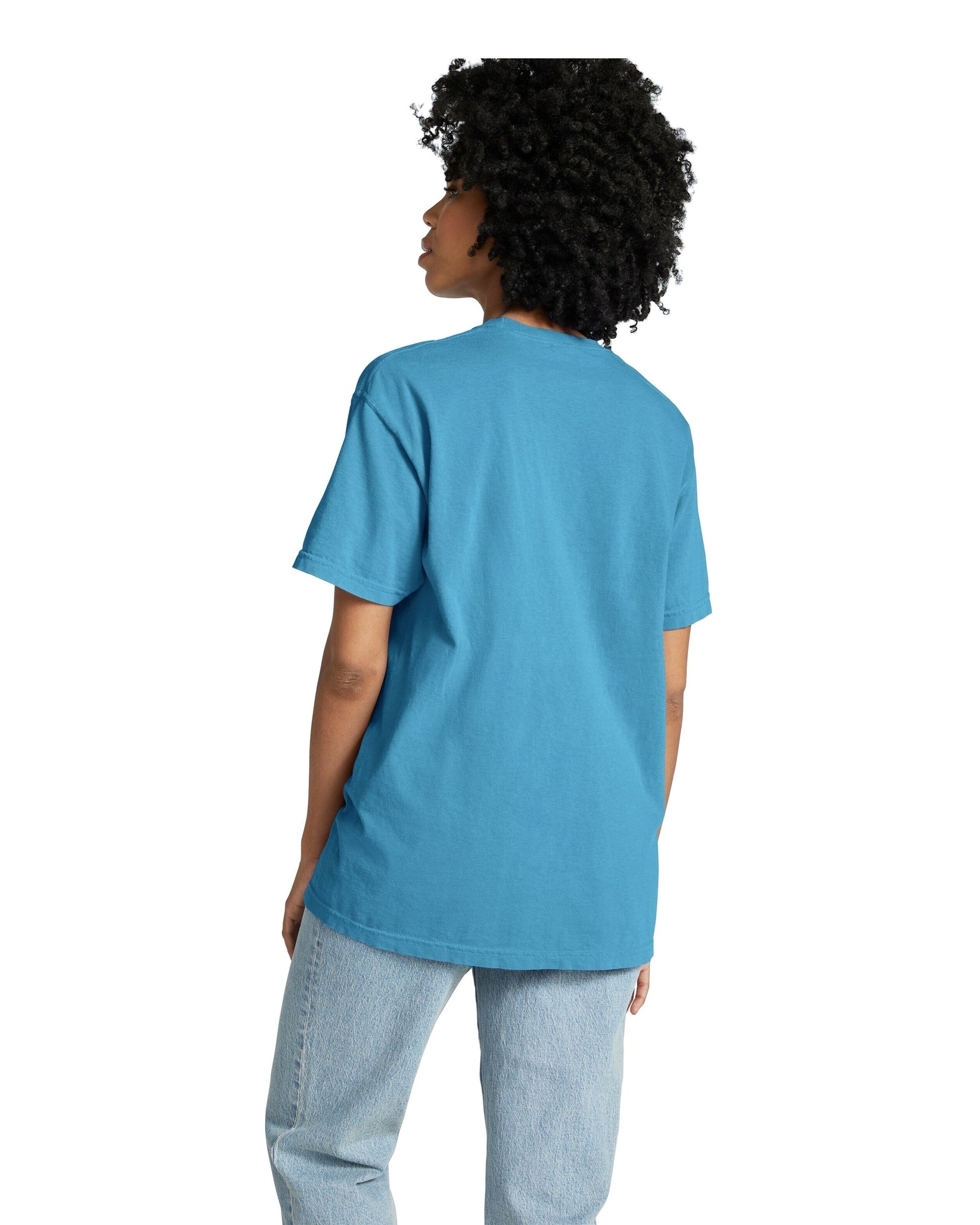 Unisex Heavyweight RS Pocket T-Shirt - Royal Caribe