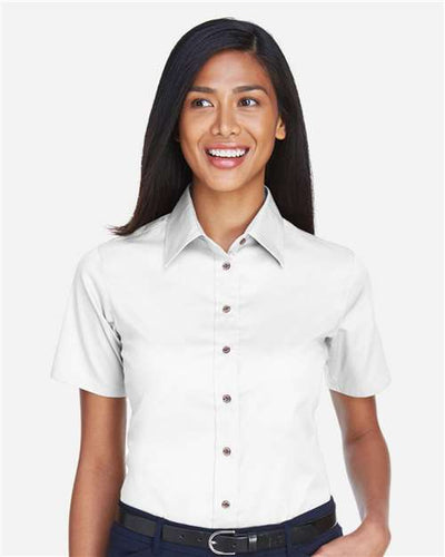 Harriton M500SW White — on model front