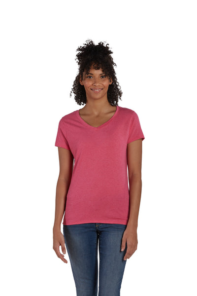 Women's Perfect-T Triblend Short Sleeve V-neck - Jzzbrry Pink Triblend