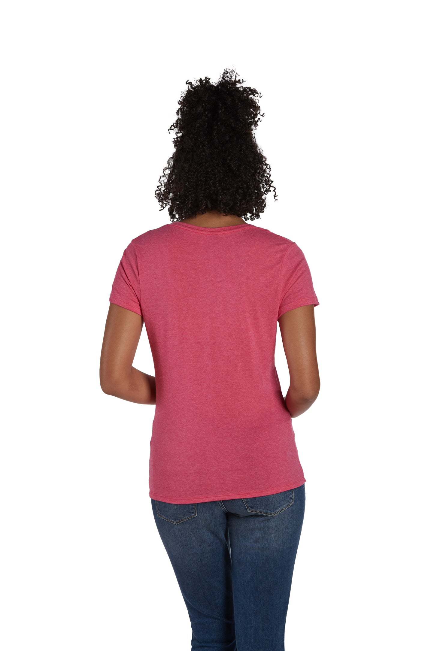 Women's Perfect-T Triblend Short Sleeve V-neck - Jzzbrry Pink Triblend