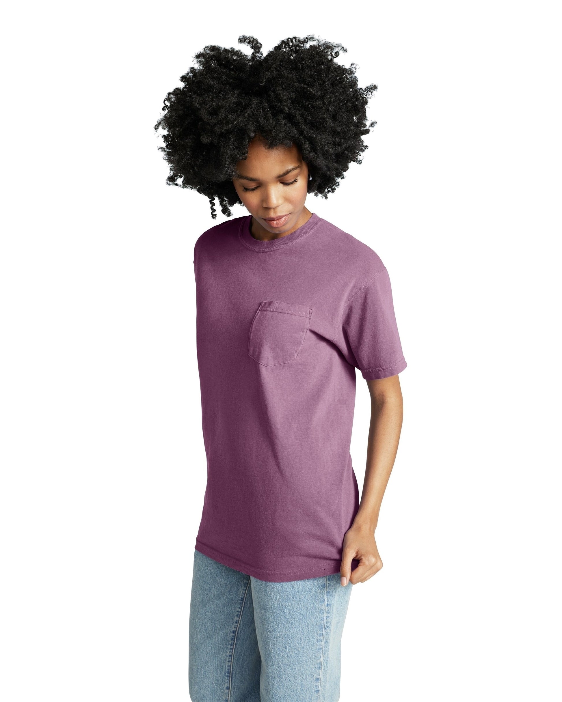 Unisex Heavyweight RS Pocket T-Shirt - Berry