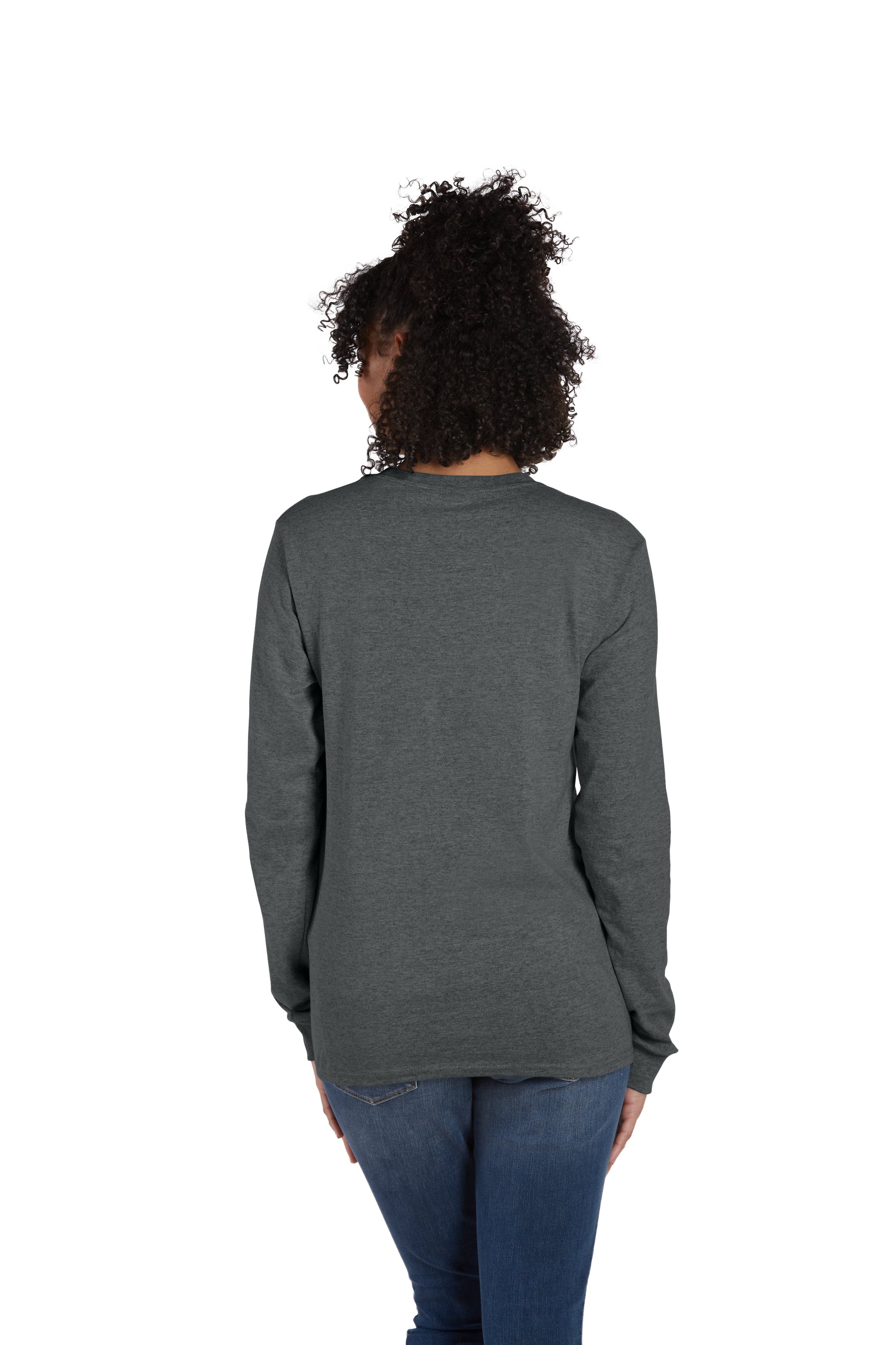 Essential-T Long Sleeve Tee - Charcoal Heather