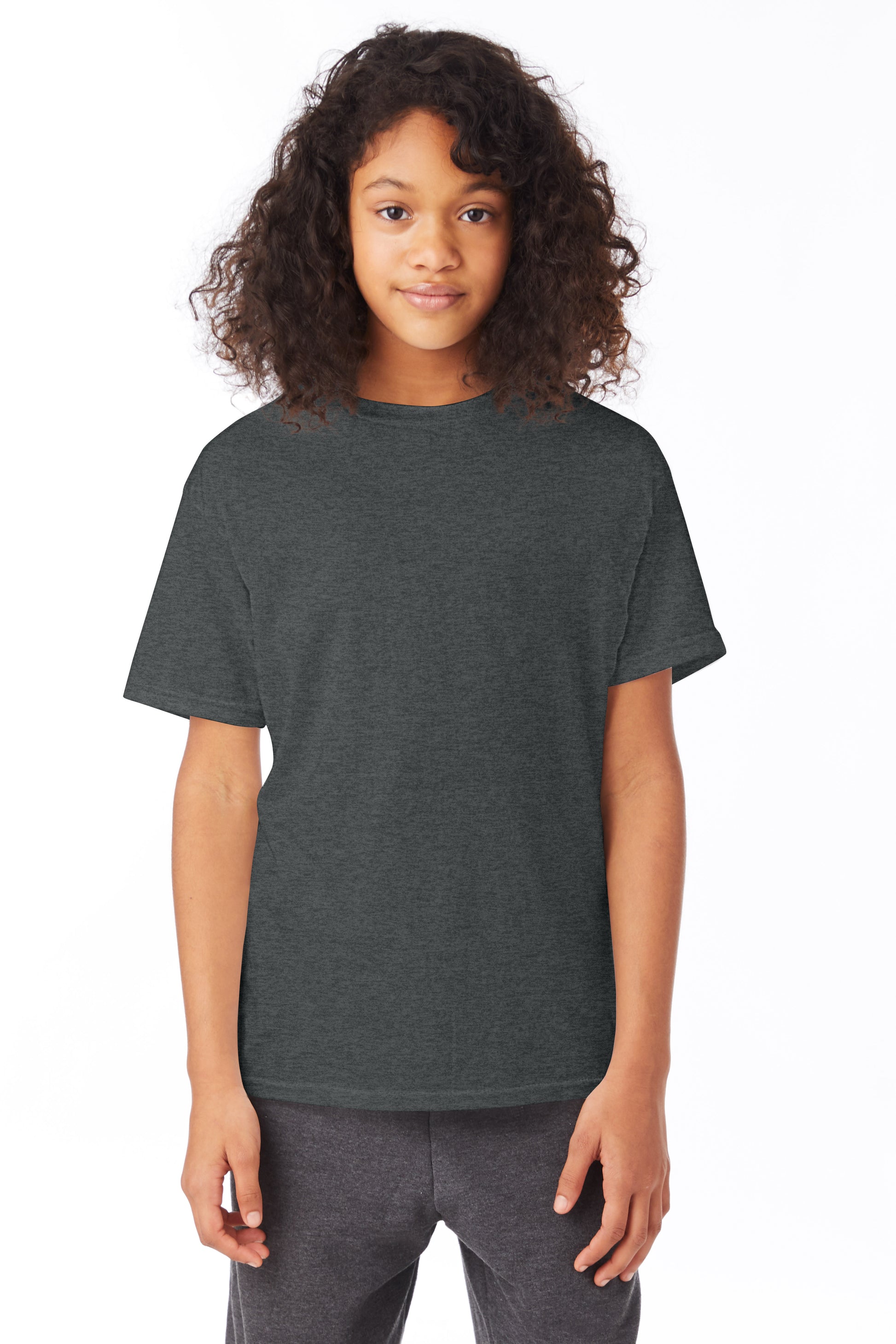 Youth 50/50 Ecosmart® Short Sleeve Tee - Charcoal Heather