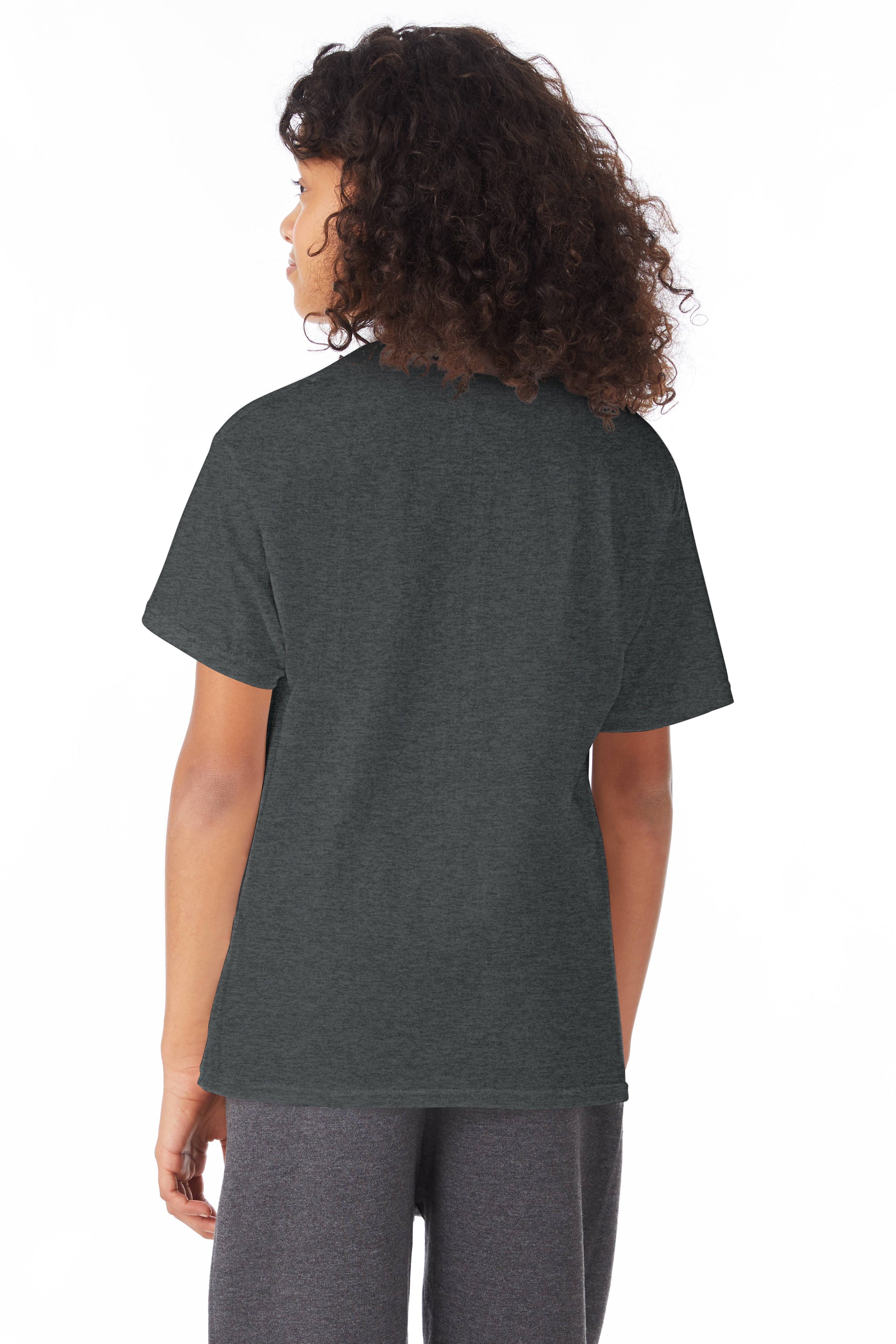 Youth 50/50 Ecosmart® Short Sleeve Tee - Charcoal Heather