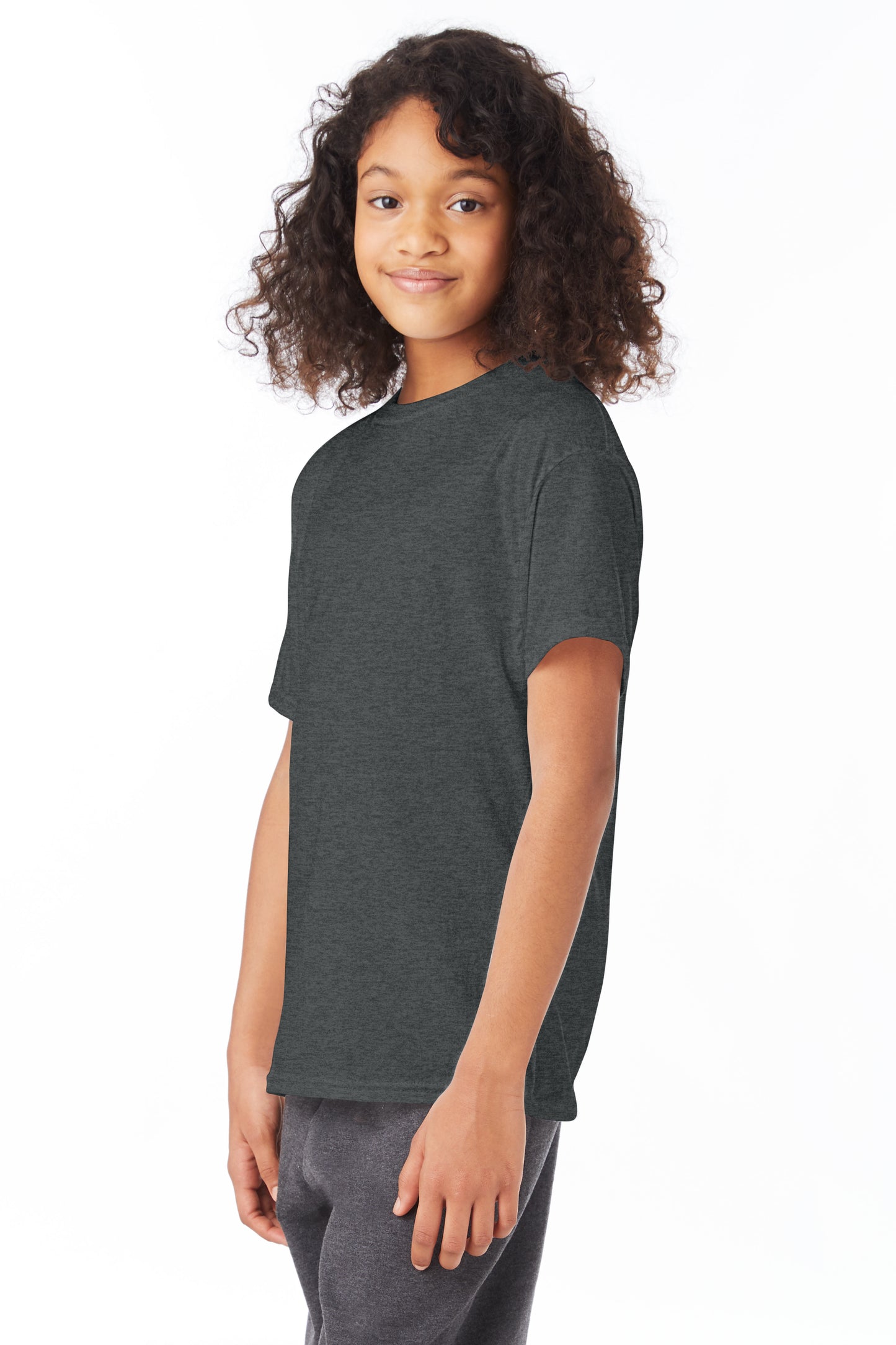 Youth 50/50 Ecosmart® Short Sleeve Tee - Charcoal Heather