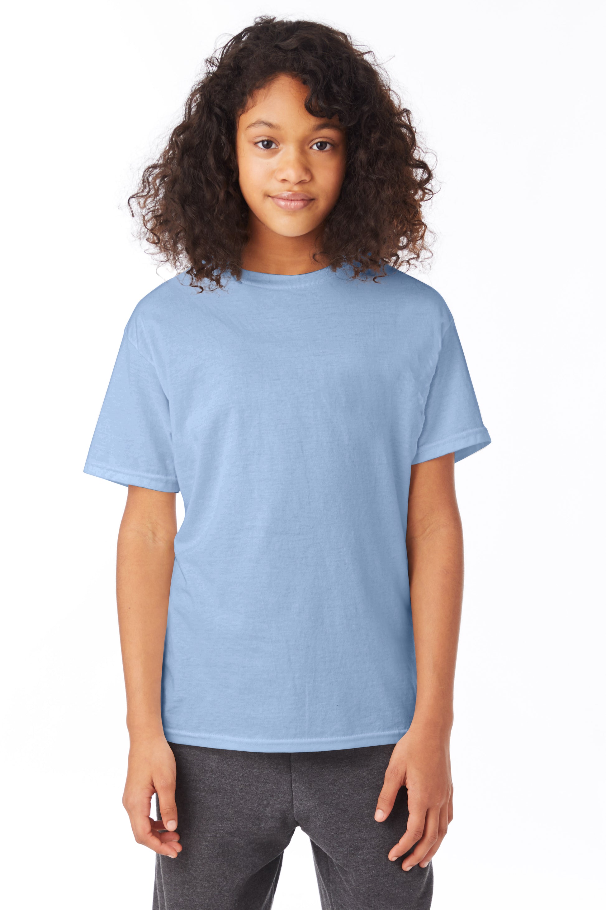 Youth 50/50 Ecosmart® Short Sleeve Tee - Light Blue