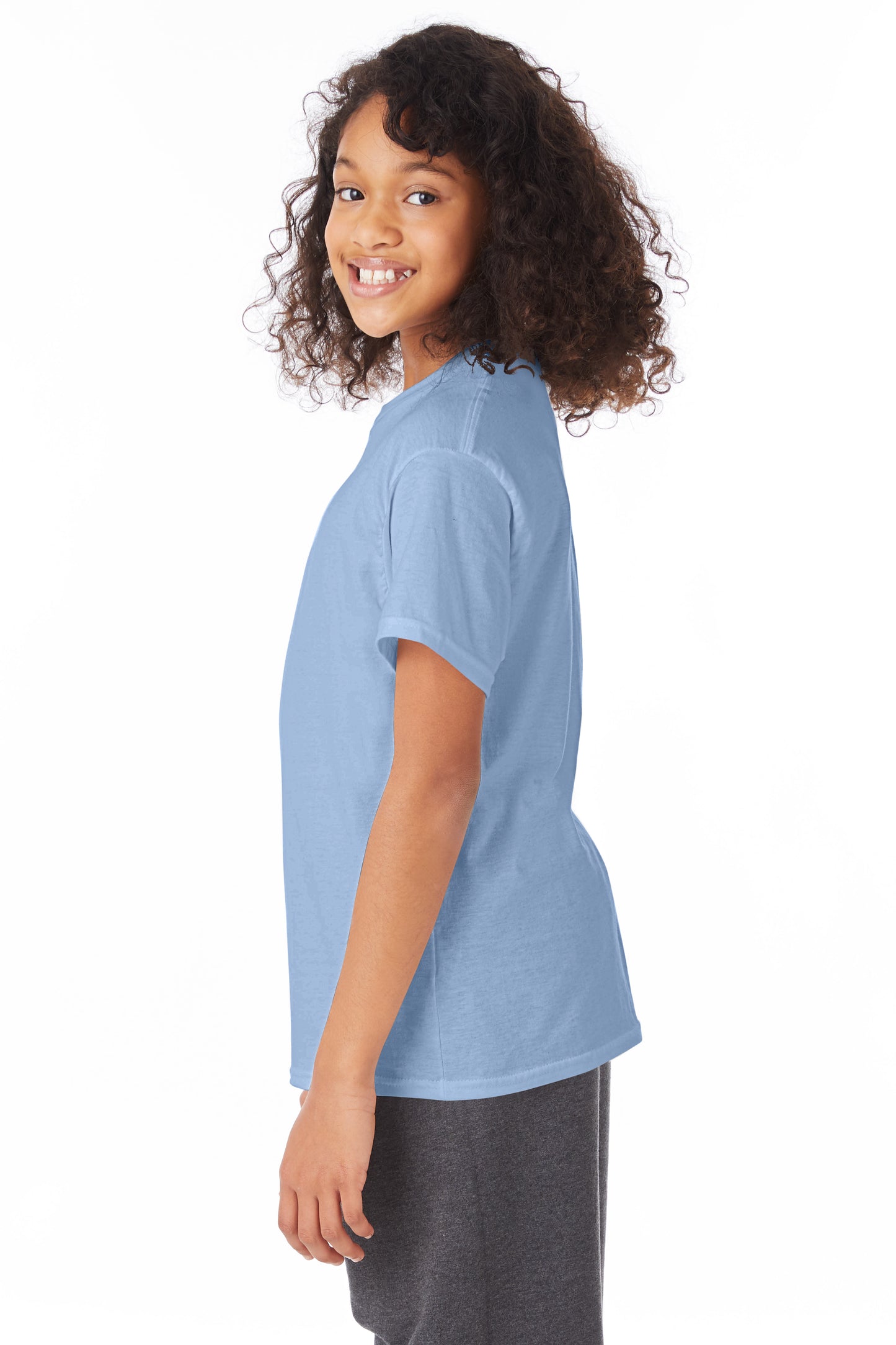Youth 50/50 Ecosmart® Short Sleeve Tee - Light Blue