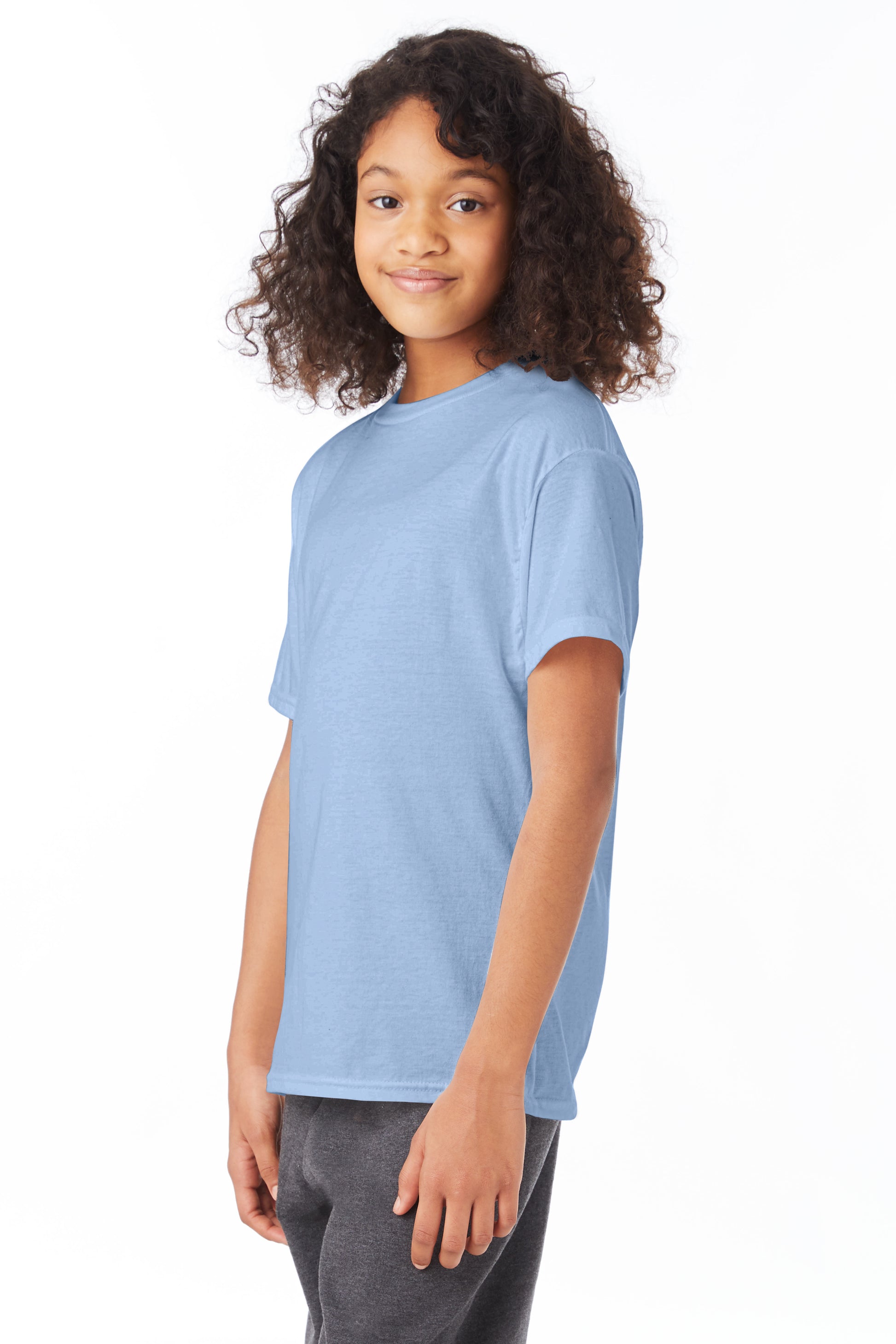Youth 50/50 Ecosmart® Short Sleeve Tee - Light Blue