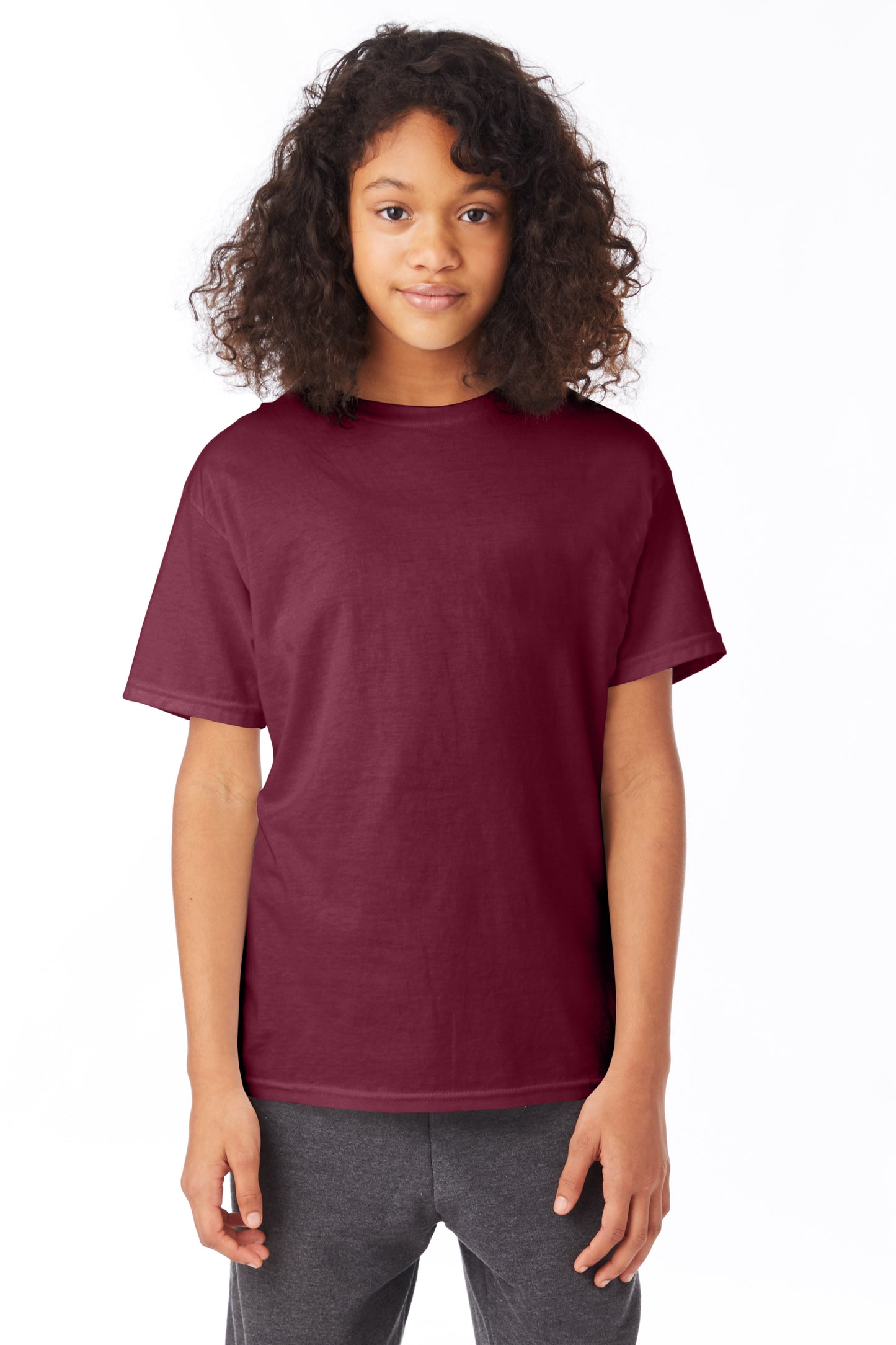 Youth 50/50 Ecosmart® Short Sleeve Tee - Maroon