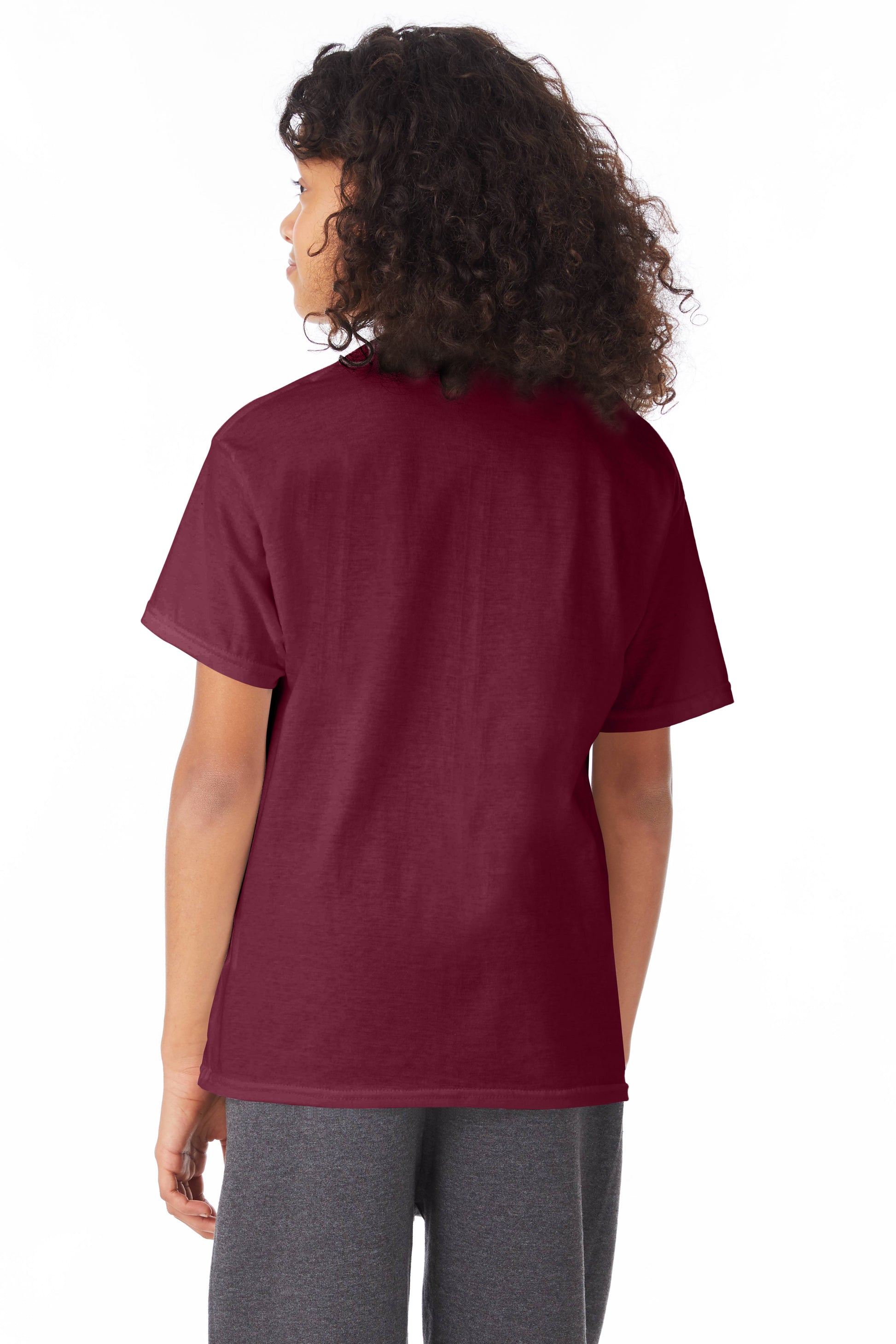Youth 50/50 Ecosmart® Short Sleeve Tee - Maroon