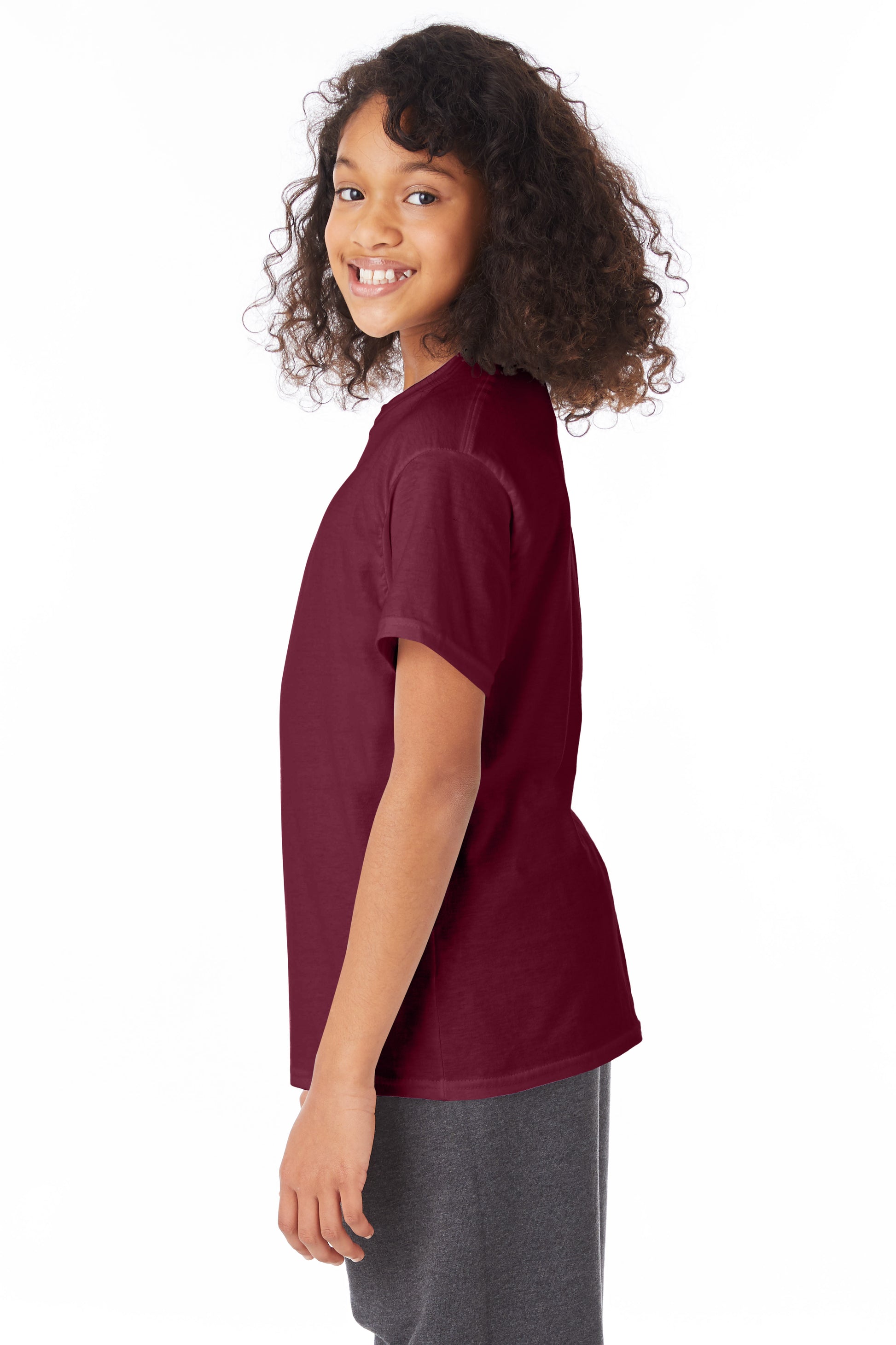 Youth 50/50 Ecosmart® Short Sleeve Tee - Maroon