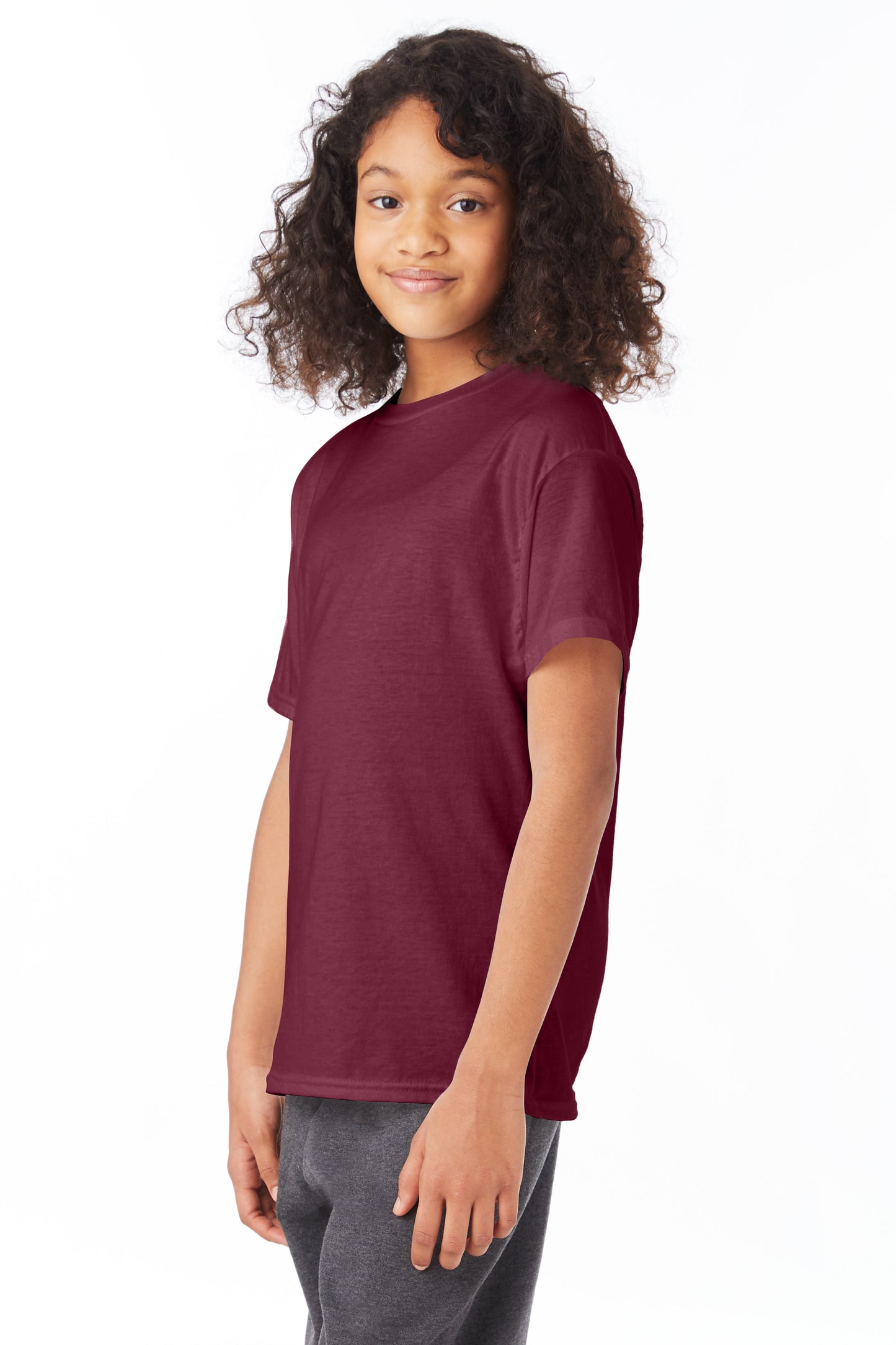 Youth 50/50 Ecosmart® Short Sleeve Tee - Maroon
