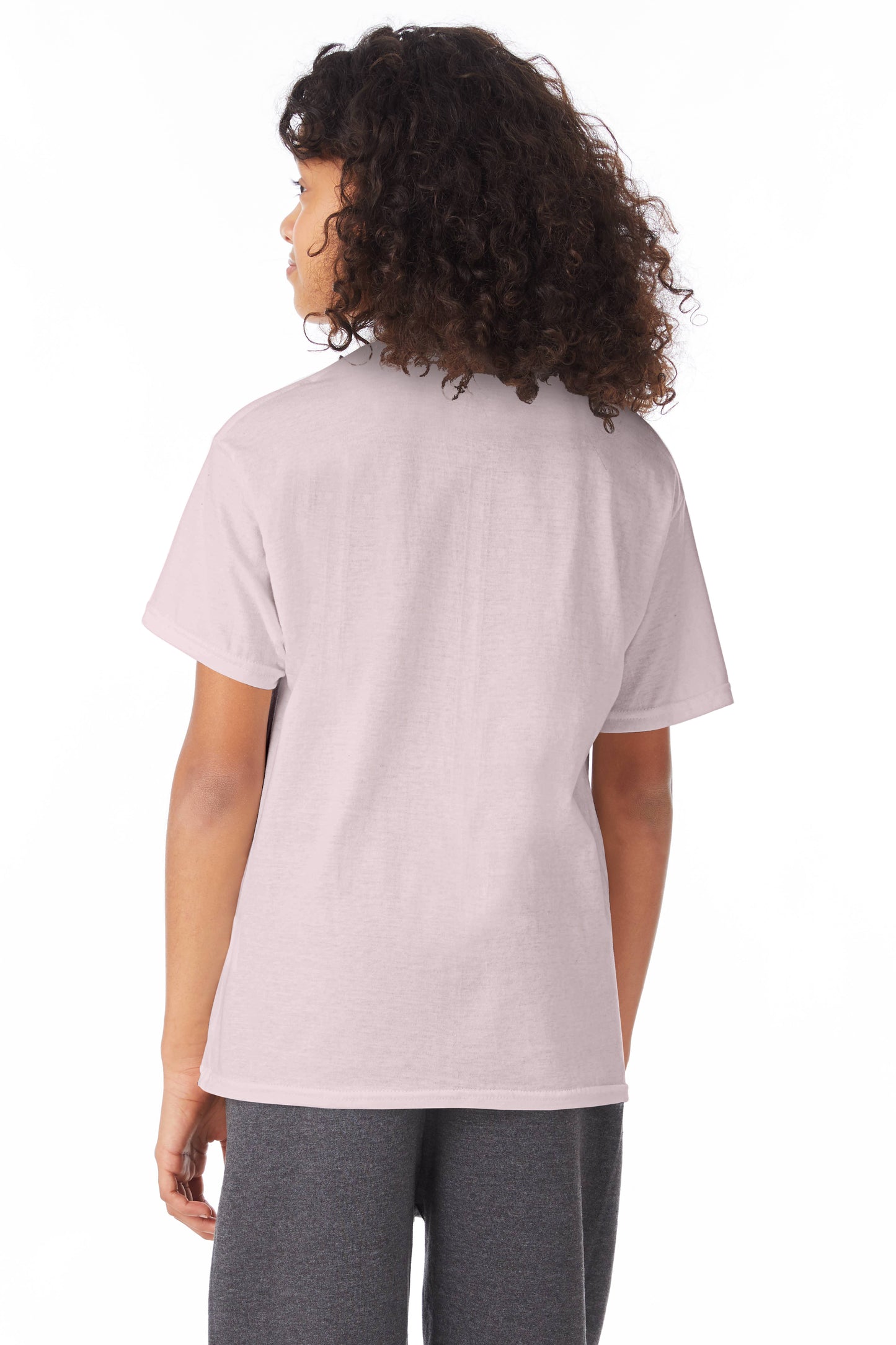 Youth 50/50 Ecosmart® Short Sleeve Tee - Pale Pink