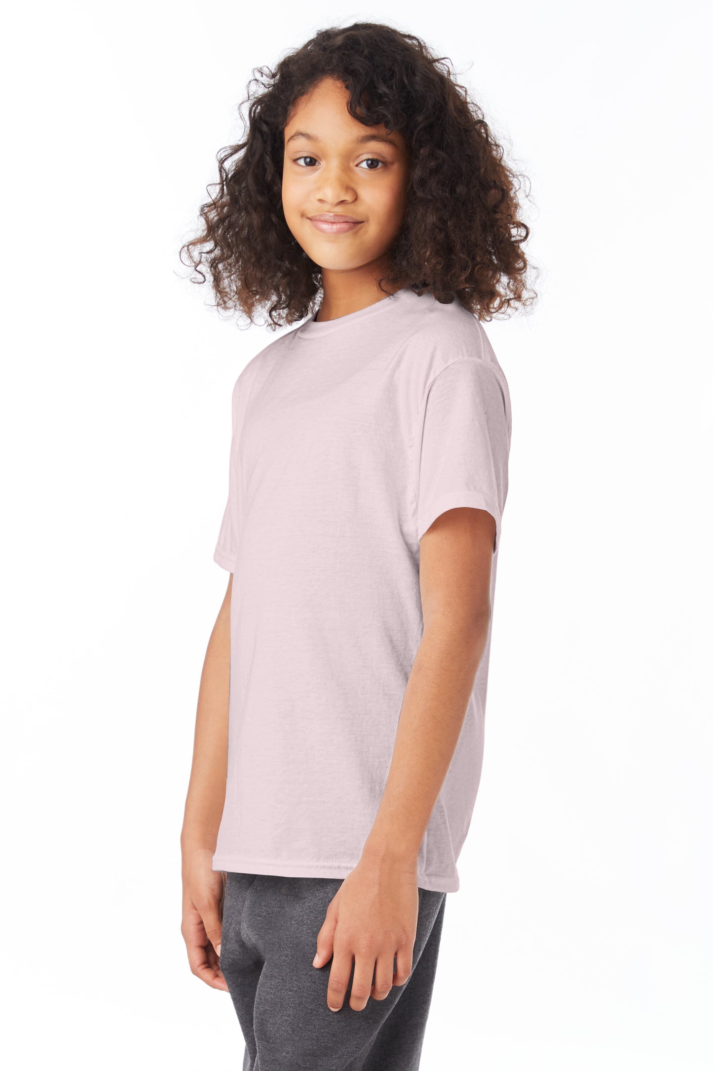 Youth 50/50 Ecosmart® Short Sleeve Tee - Pale Pink