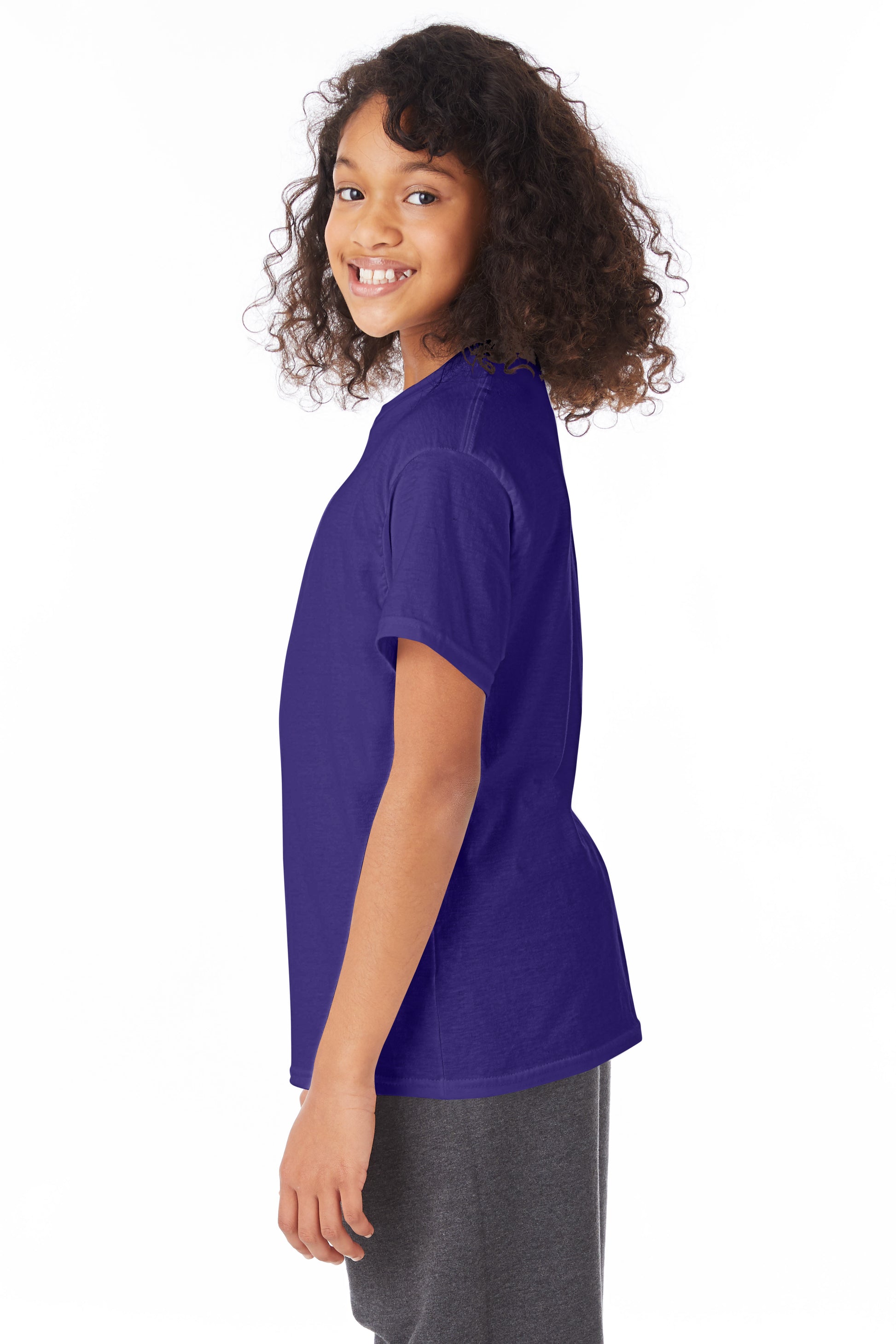 Youth 50/50 Ecosmart® Short Sleeve Tee - Purple