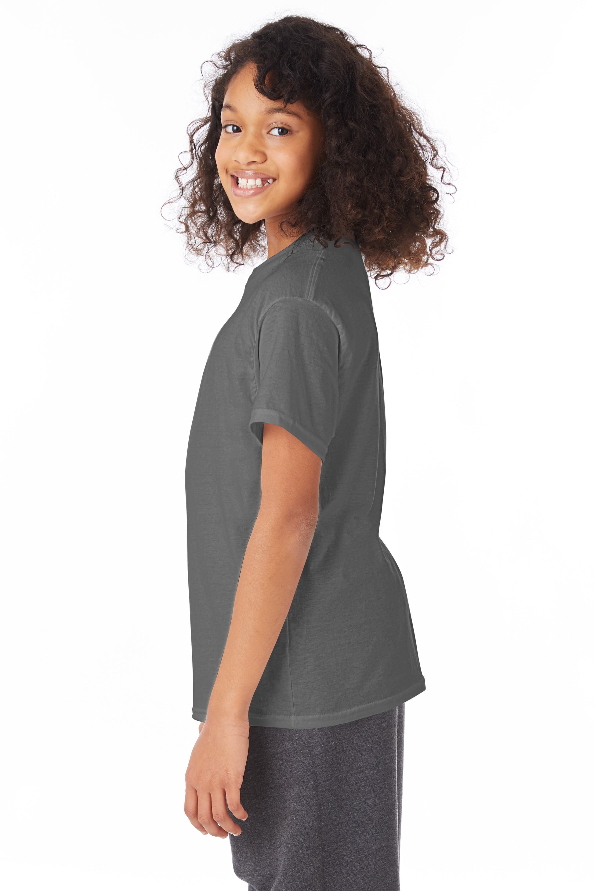 Youth 50/50 Ecosmart® Short Sleeve Tee - Smoke Gray