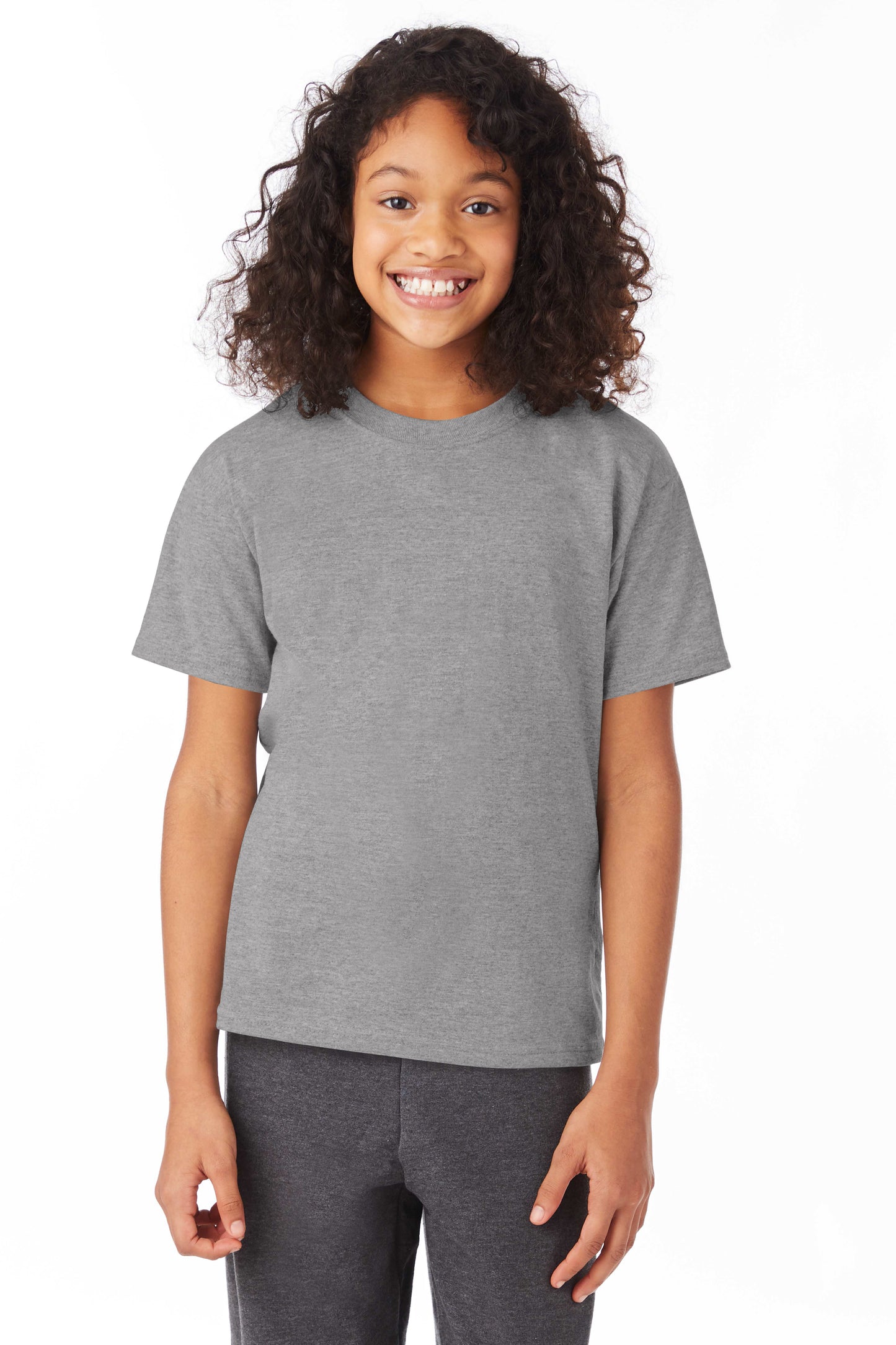 Youth 50/50 Ecosmart® Short Sleeve Tee - Oxford Gray