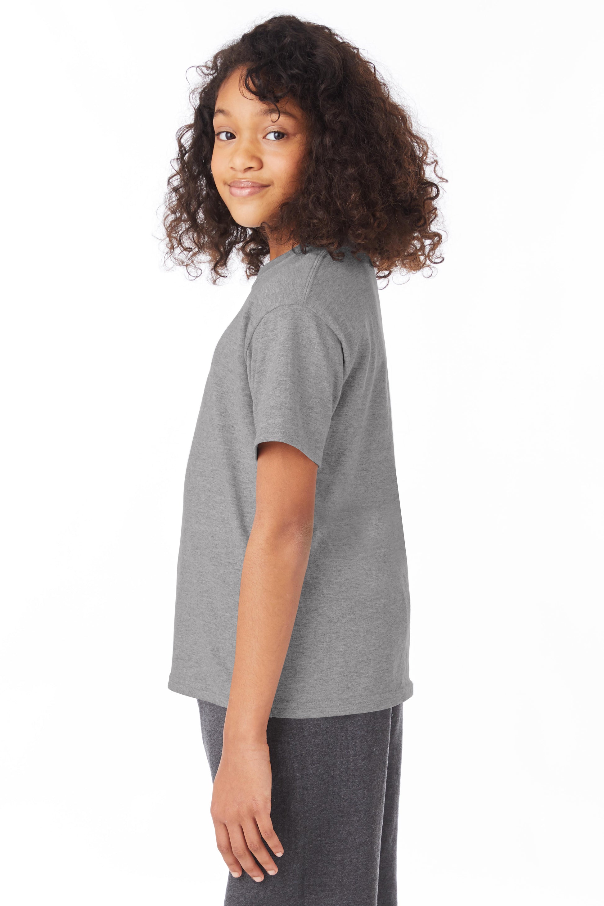 Youth 50/50 Ecosmart® Short Sleeve Tee - Oxford Gray