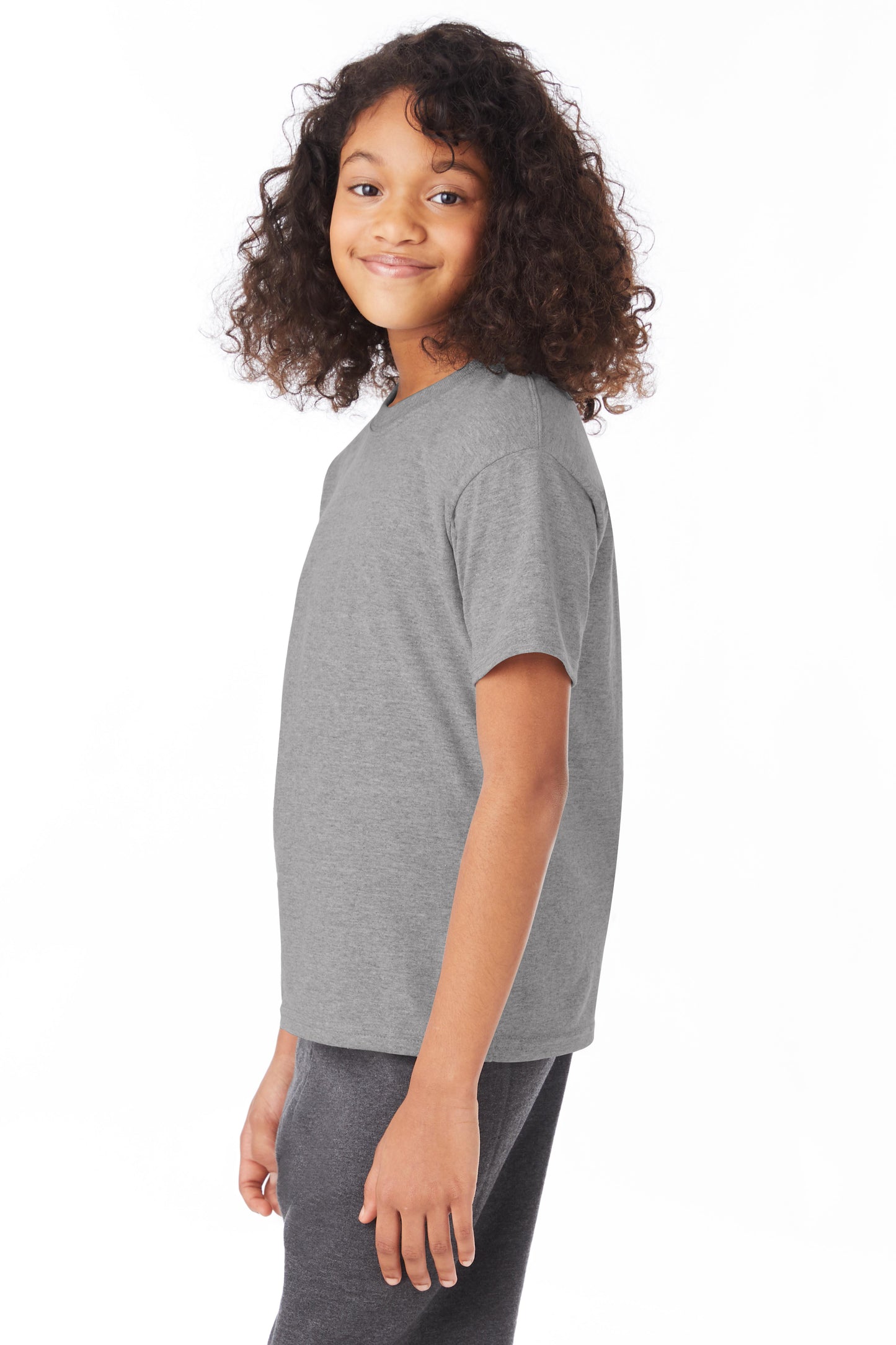 Youth 50/50 Ecosmart® Short Sleeve Tee - Oxford Gray