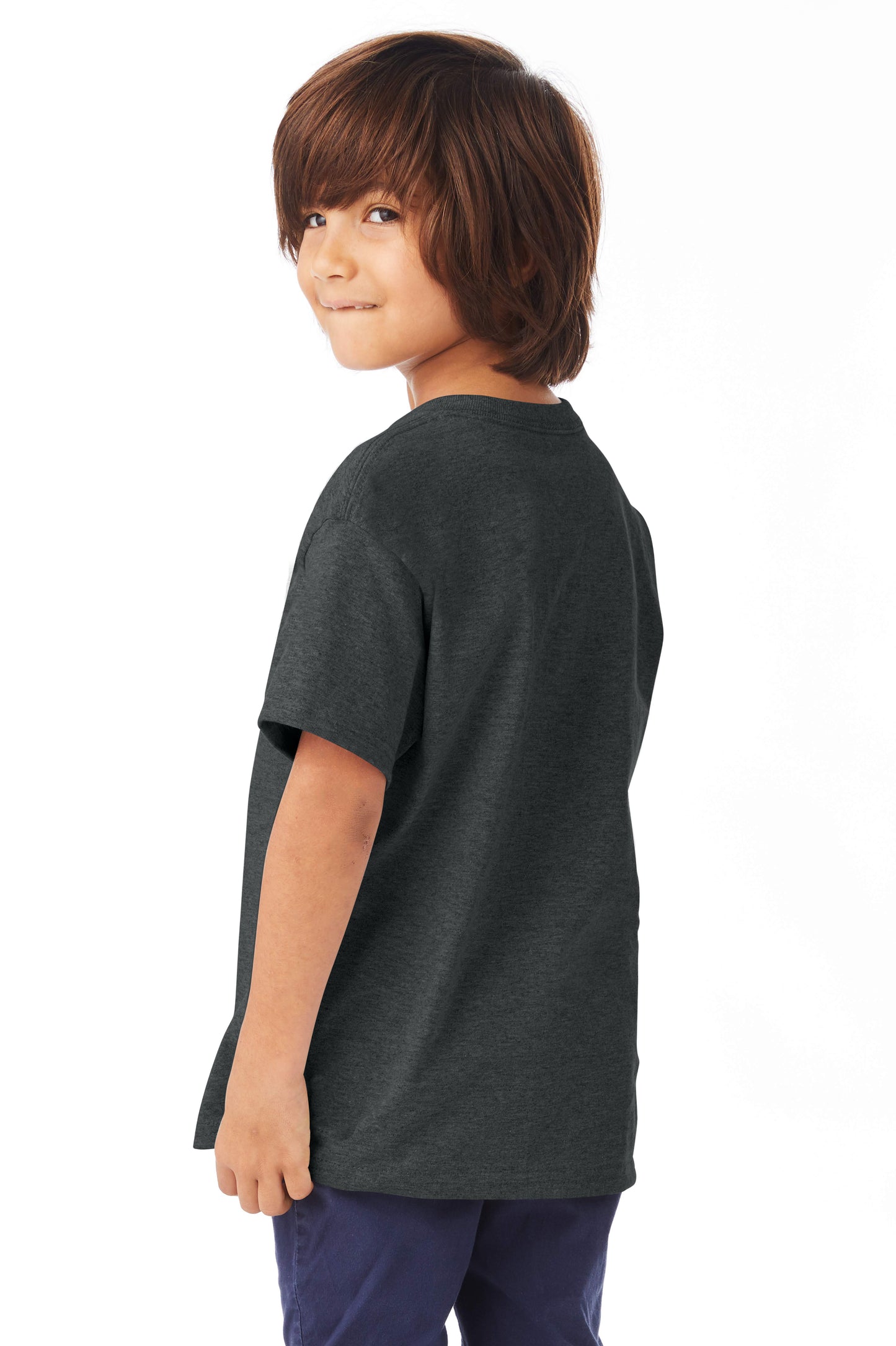 Youth Authentic Short Sleeve Tee - Charcoal Heather