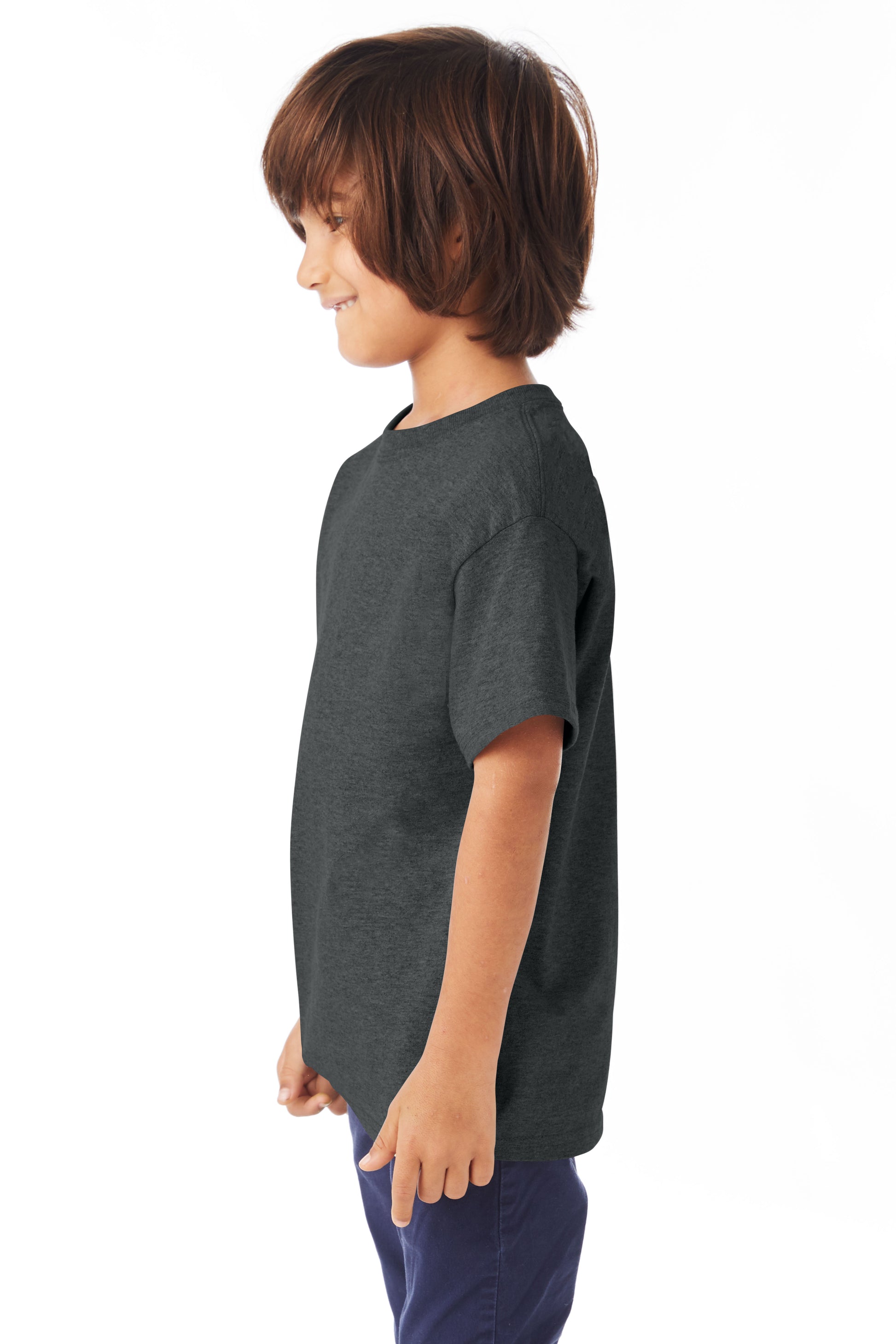 Youth Authentic Short Sleeve Tee - Charcoal Heather