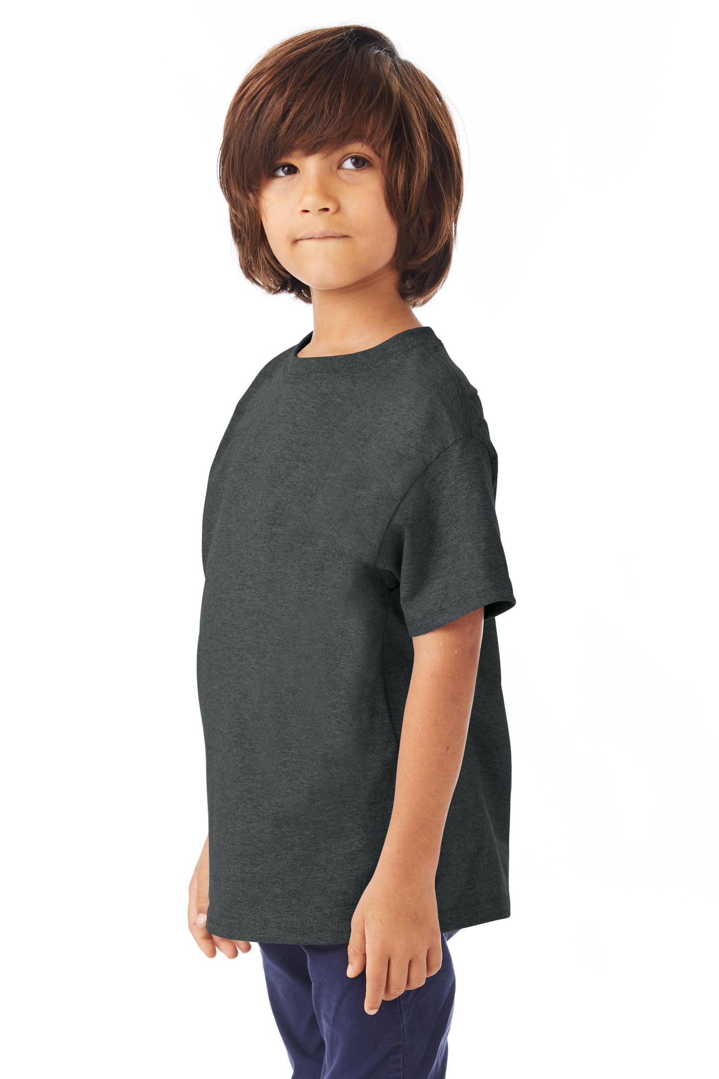 Youth Authentic Short Sleeve Tee - Charcoal Heather