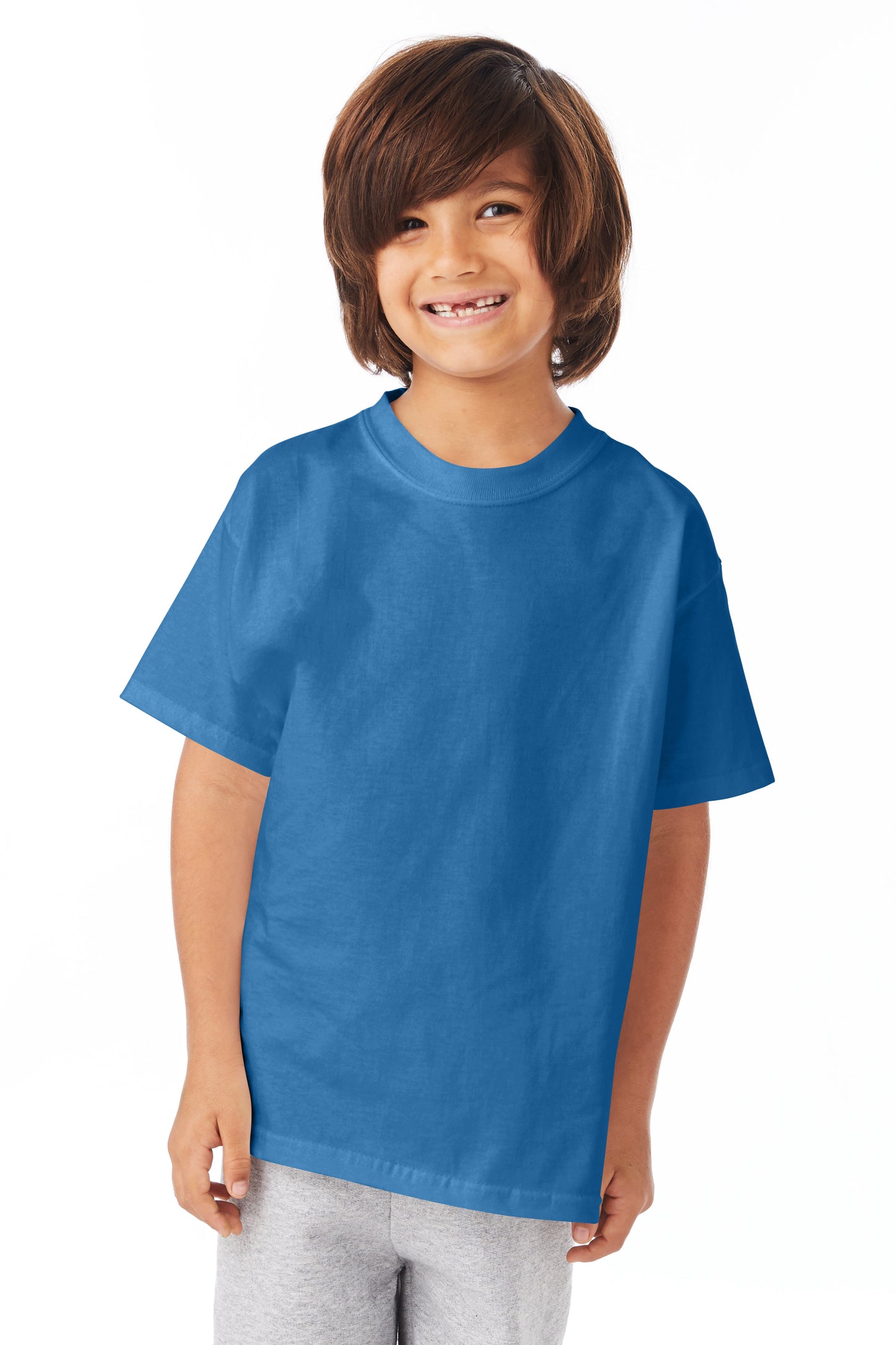 Youth Authentic Short Sleeve Tee - Denim Blue