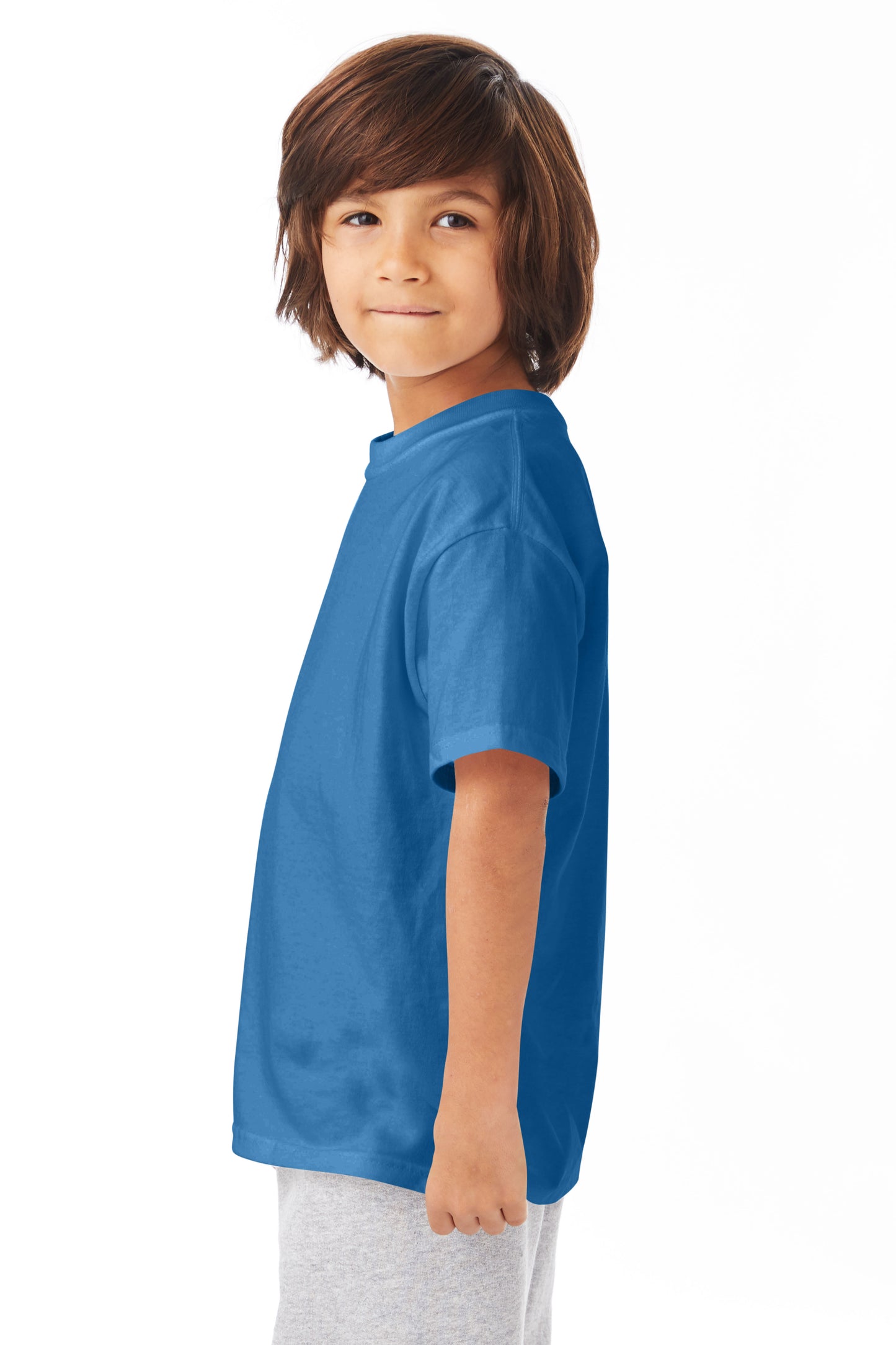 Youth Authentic Short Sleeve Tee - Denim Blue