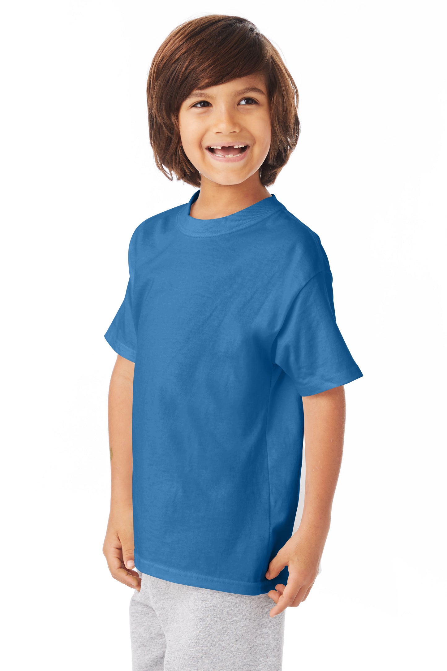 Youth Authentic Short Sleeve Tee - Denim Blue